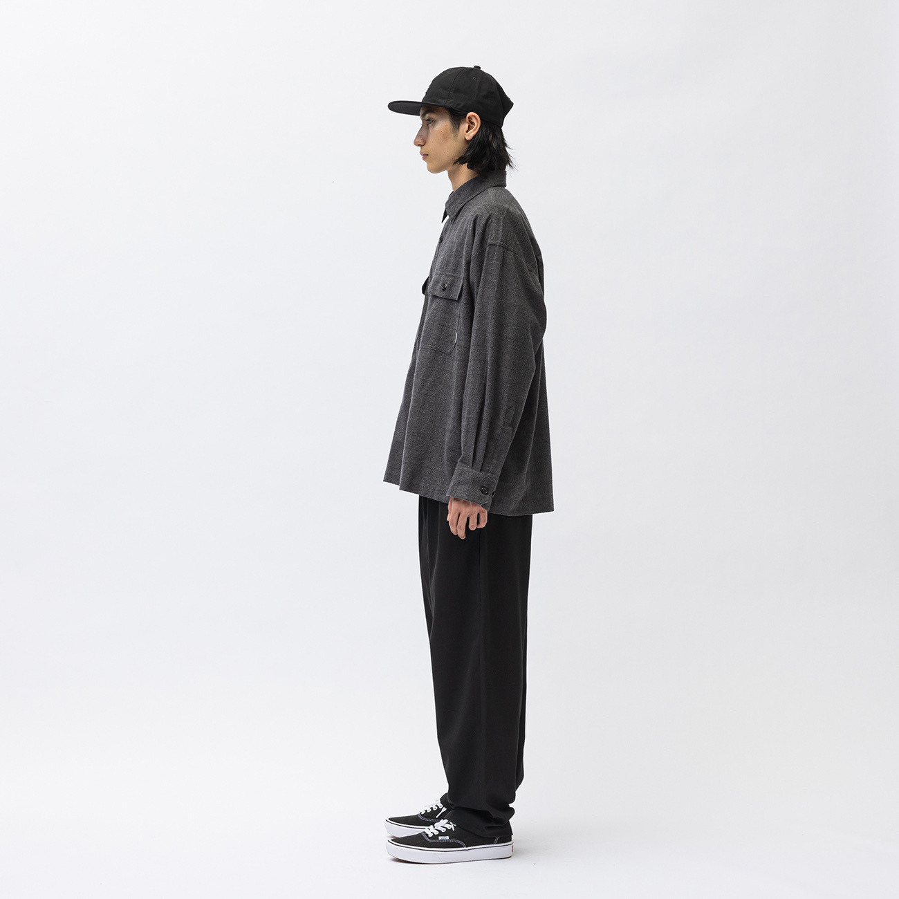 WTAPS 232TQDT-SHM03 DECK 01 / LS / COTTON. TWILL
