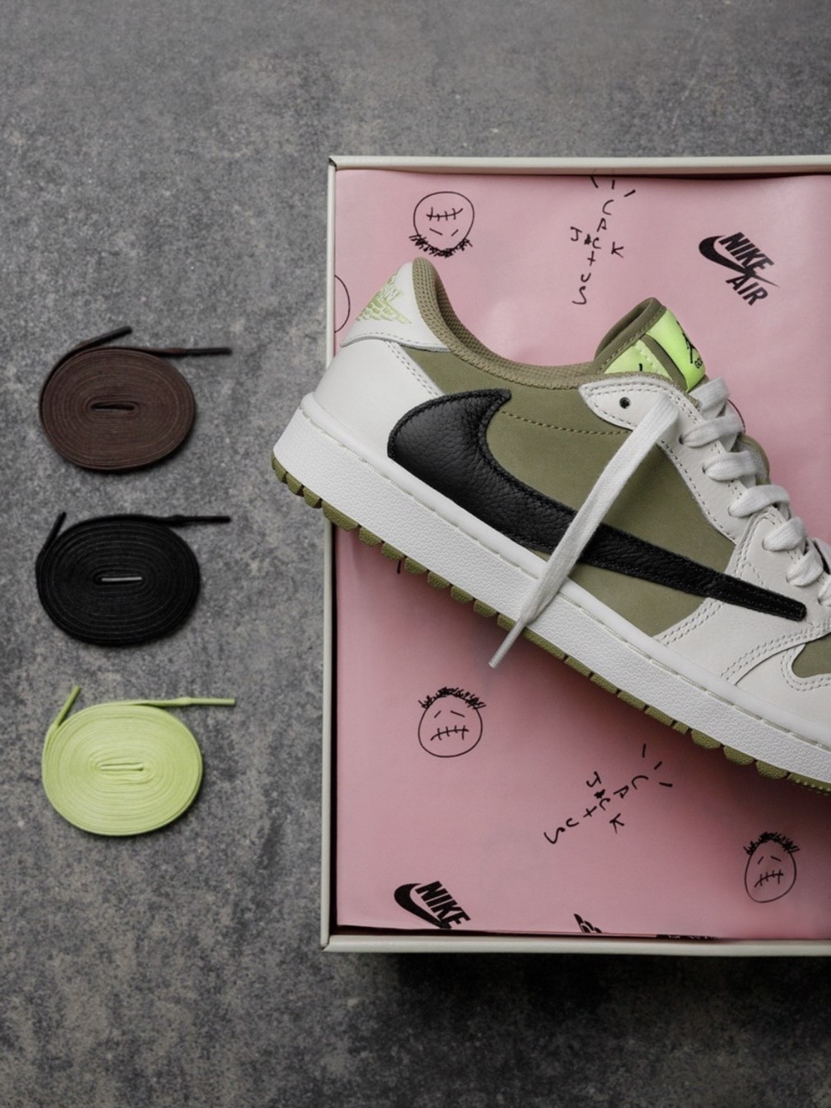 Travis Scott x Air Jordan 1 Low Golf 倒鉤6.0 高爾夫 橄欖綠 麂皮 FZ3124200