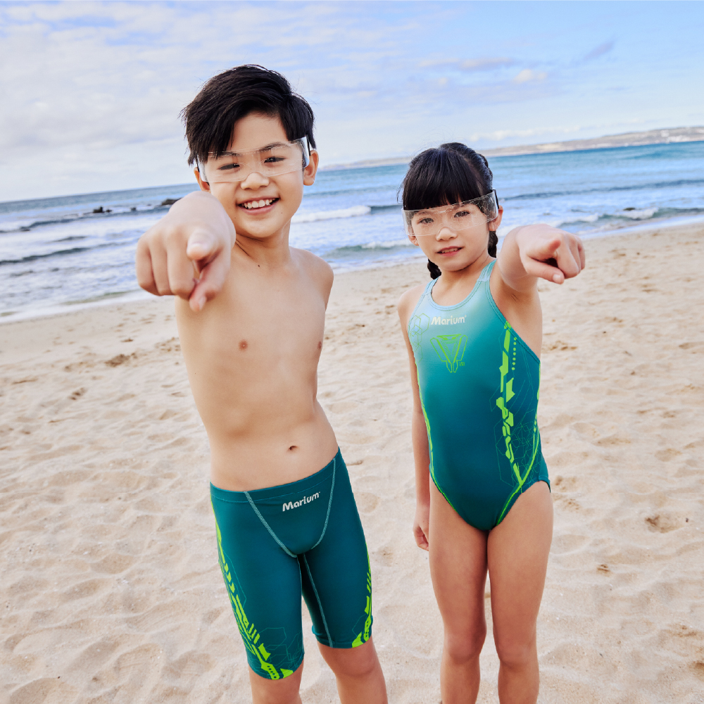 MAR-23004WJ 小女競賽型泳裝 - 戰鬥海軍