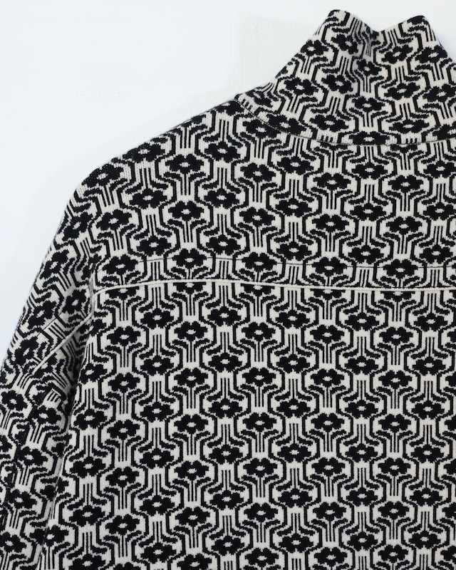 AMBERGLEAM - Jacquard Knit Drivers Jacket / Geometry