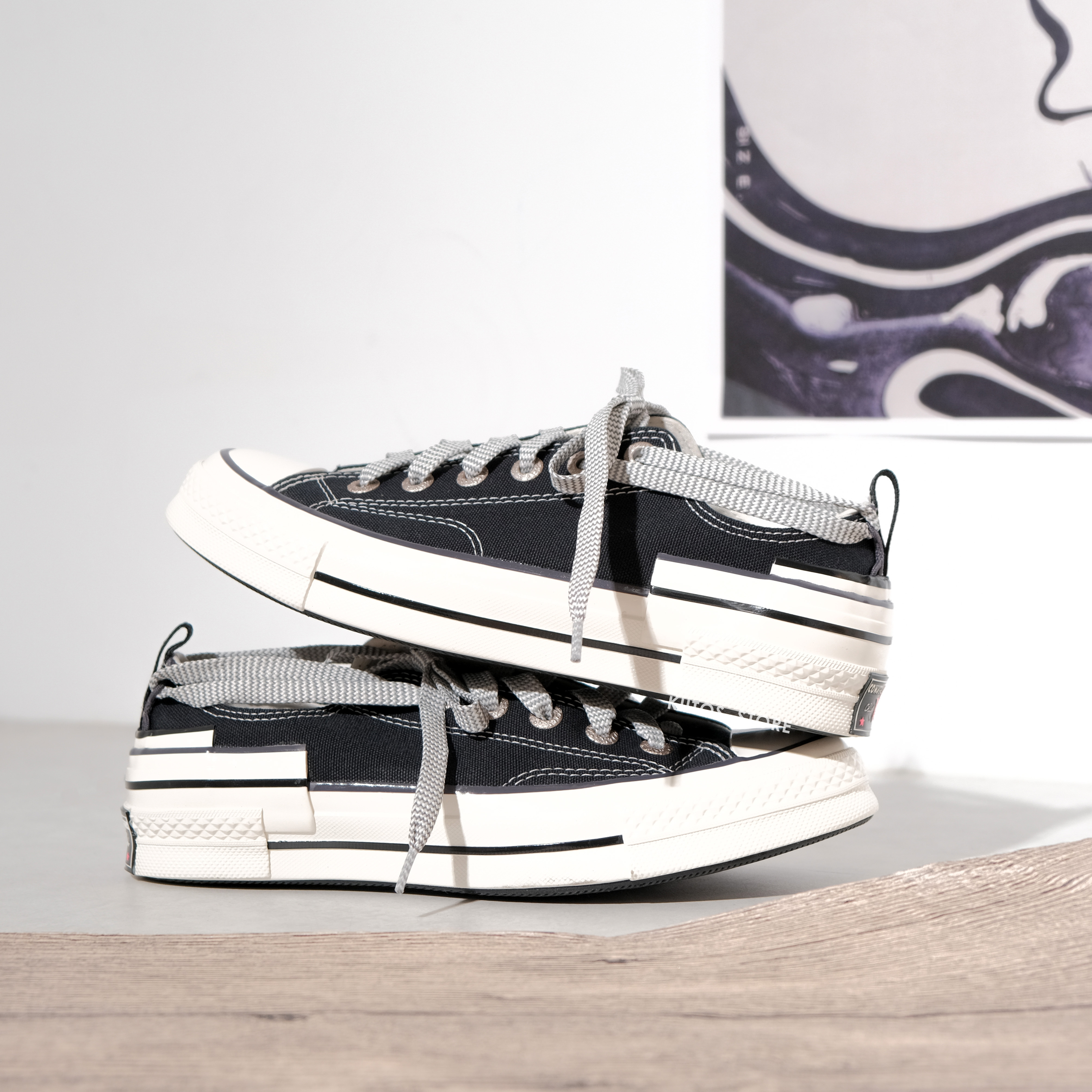 Converse 帆布鞋Chuck 70 Hacked Heel Low 男鞋女鞋黑米白解構197
