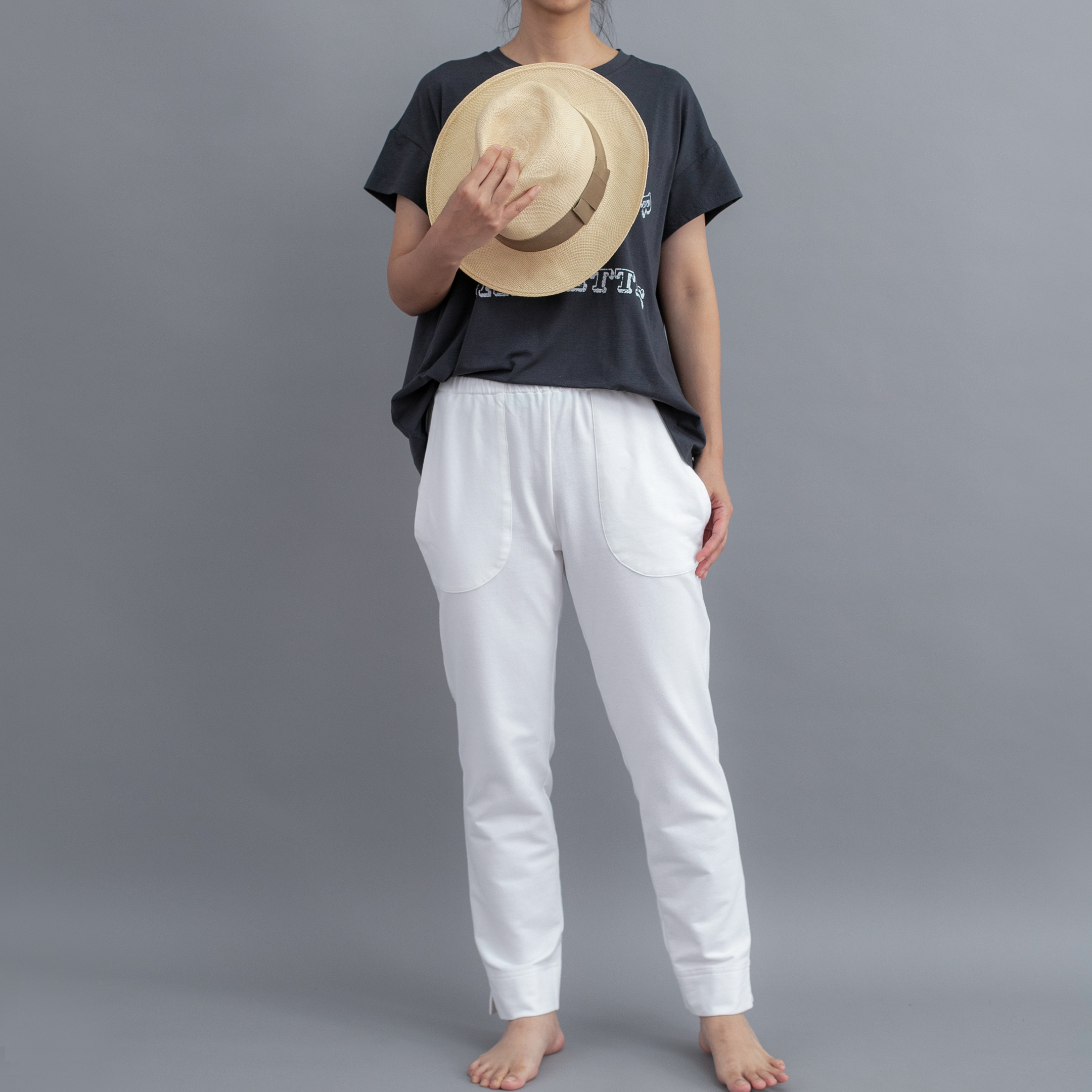 SUNDAY IN BED PURE彈性柔適休閒長褲