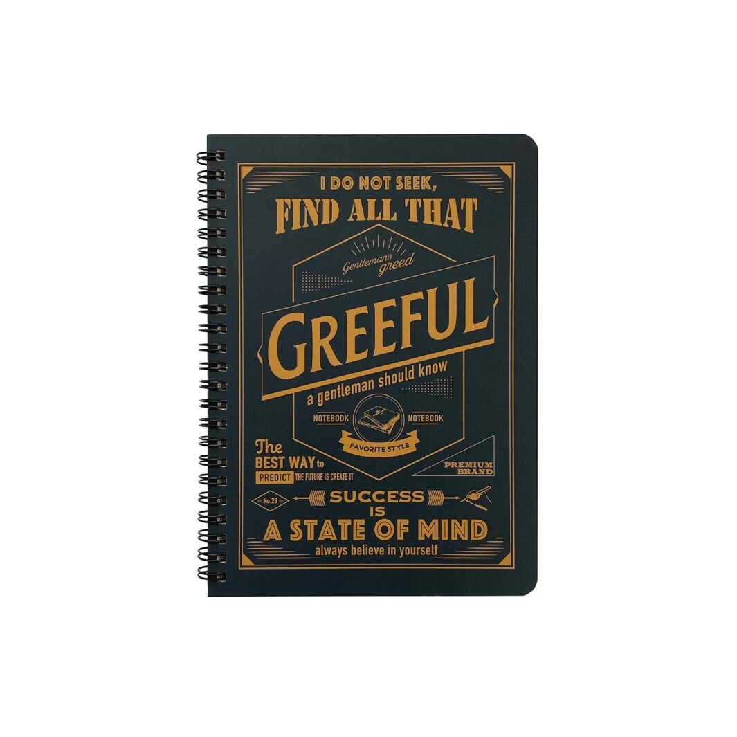 橫條筆記本∣GREEFUL系列 深灰藍色∣日本 Komamono Lab