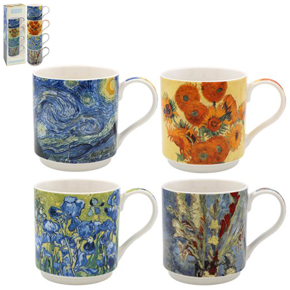 【LESSER & PAVEY】 Van Gogh 梵谷 馬克杯4入禮盒