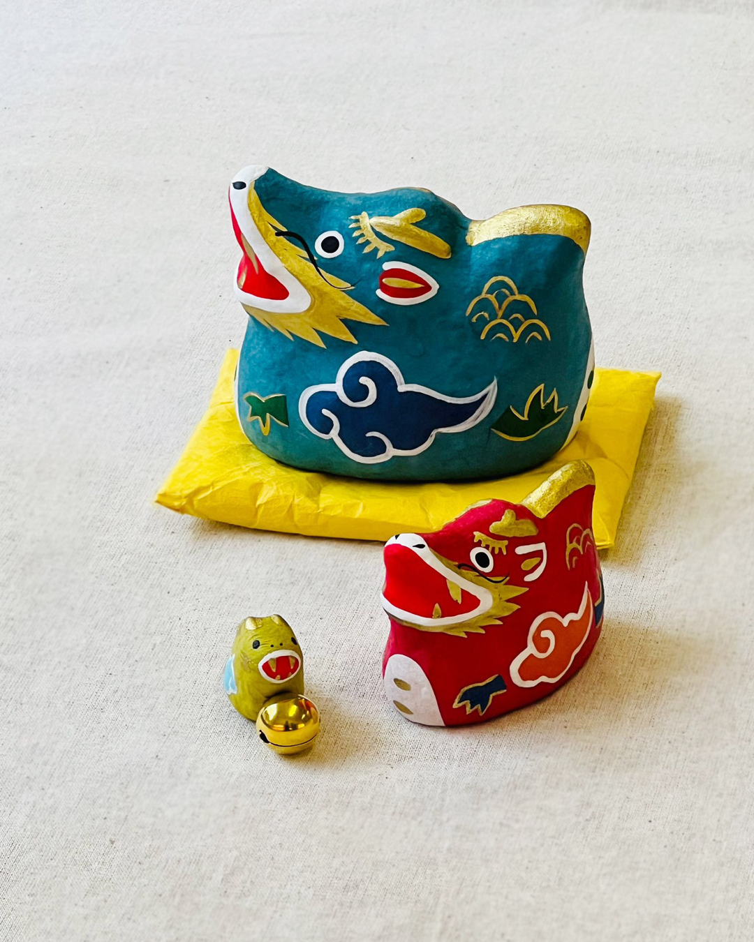手工和紙俄羅斯娃娃 吉祥龍兒｜一千乃