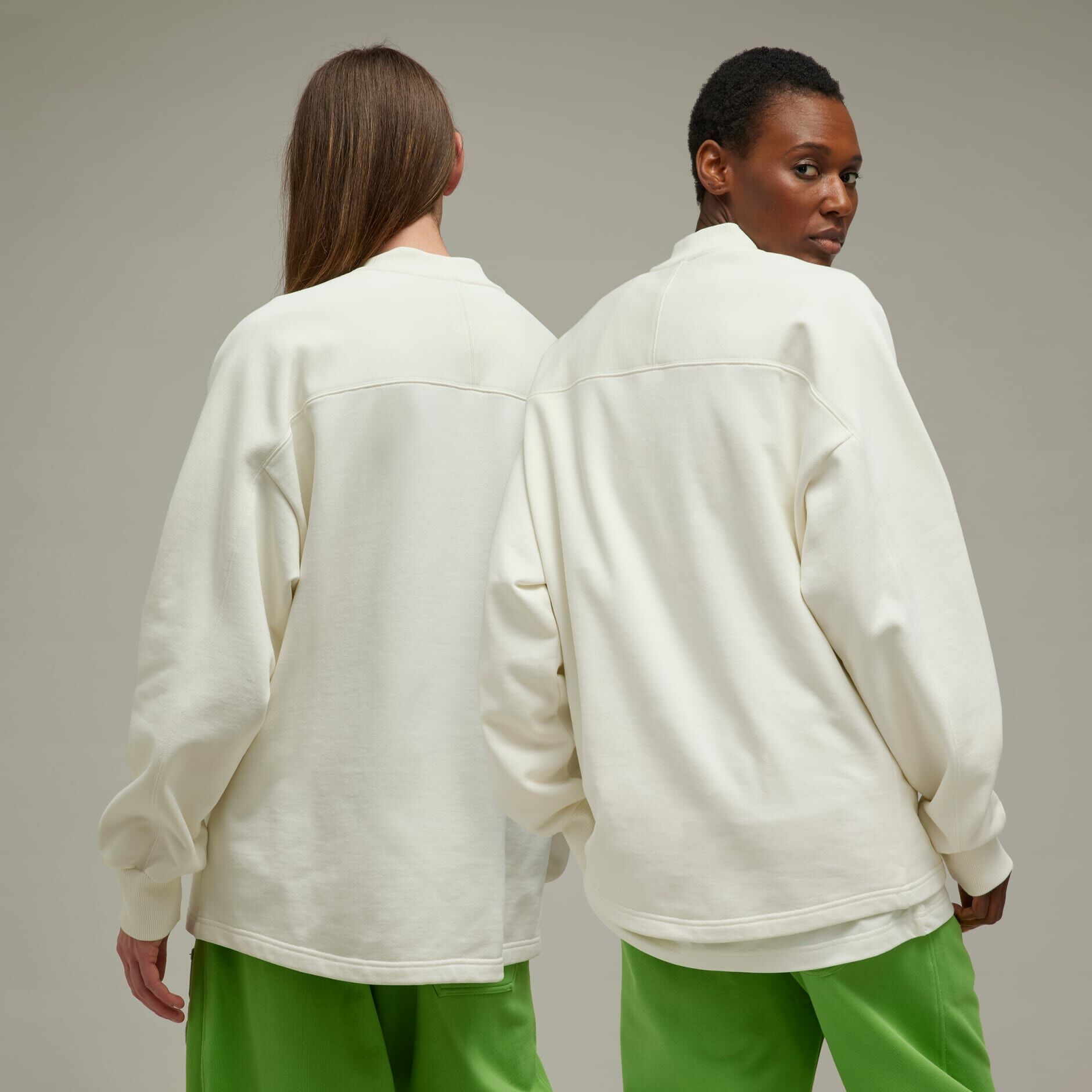 【 Y-3 GFX FT CREW 半拉鍊衛衣 - 白 】