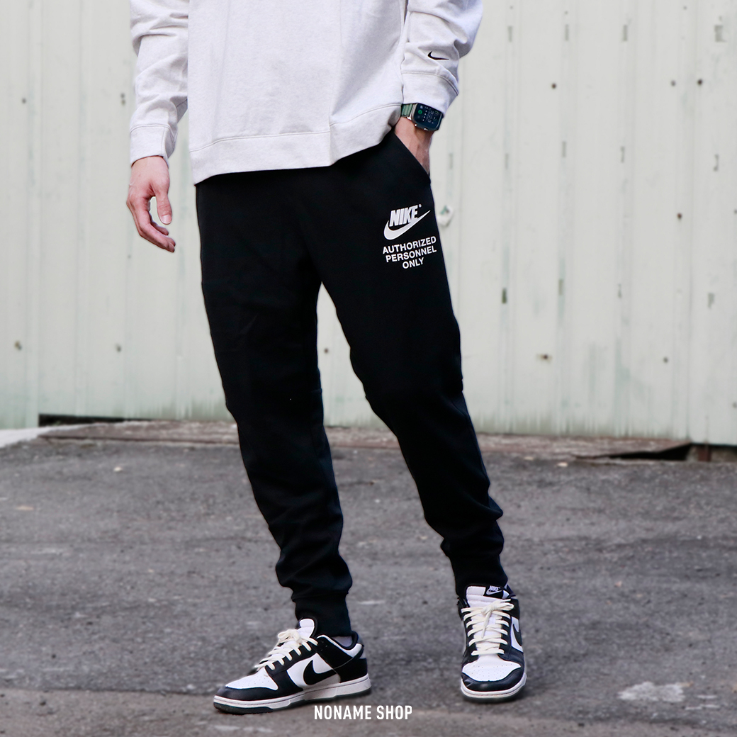 NIKE NSW Tech Fleece 標語 縮口 棉褲 長褲 黑 (男款)
