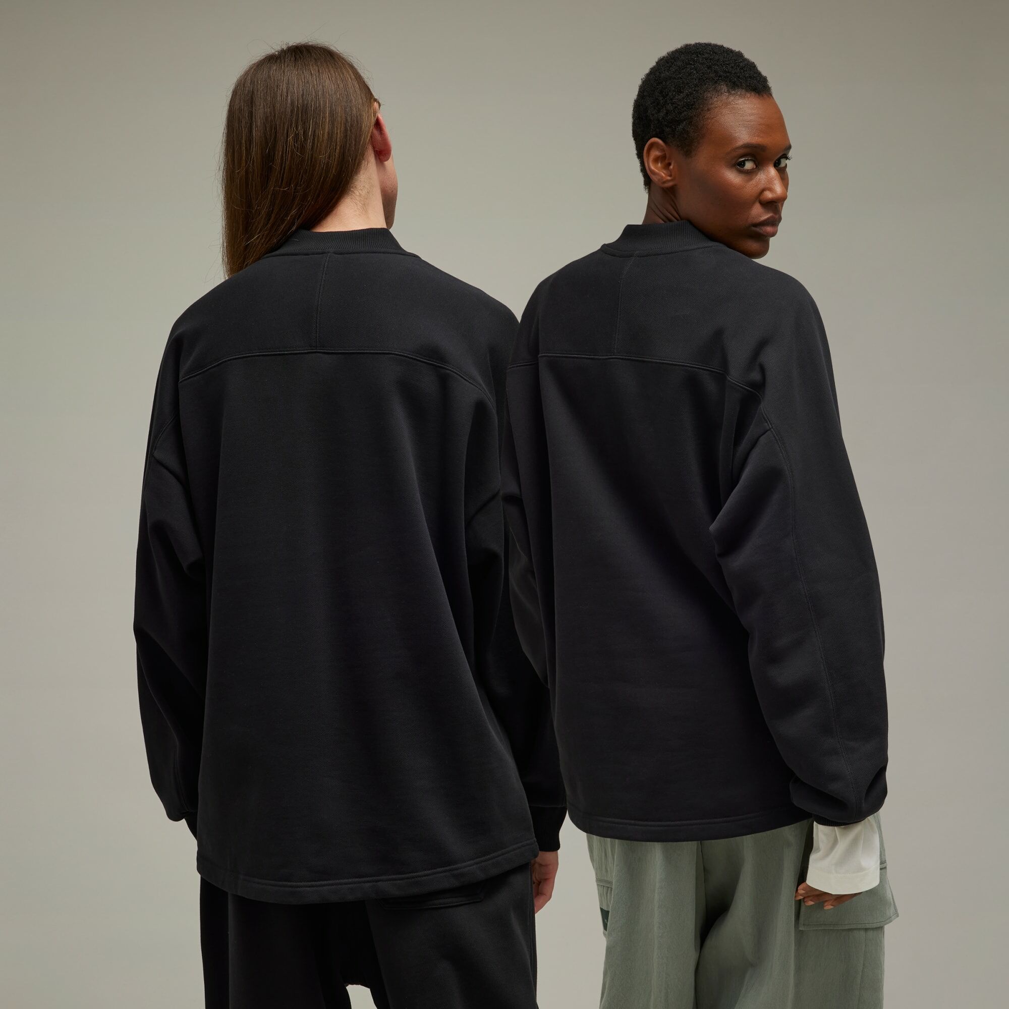 【 Y-3 GFX FT CREW 半拉鍊衛衣 - 黑 】