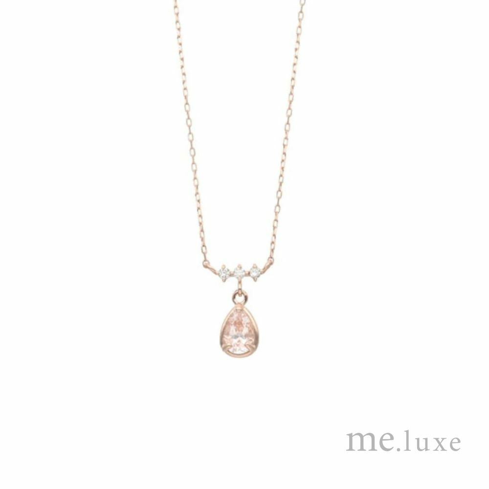 【me.luxe】K10摩根石4分鑽石鍊