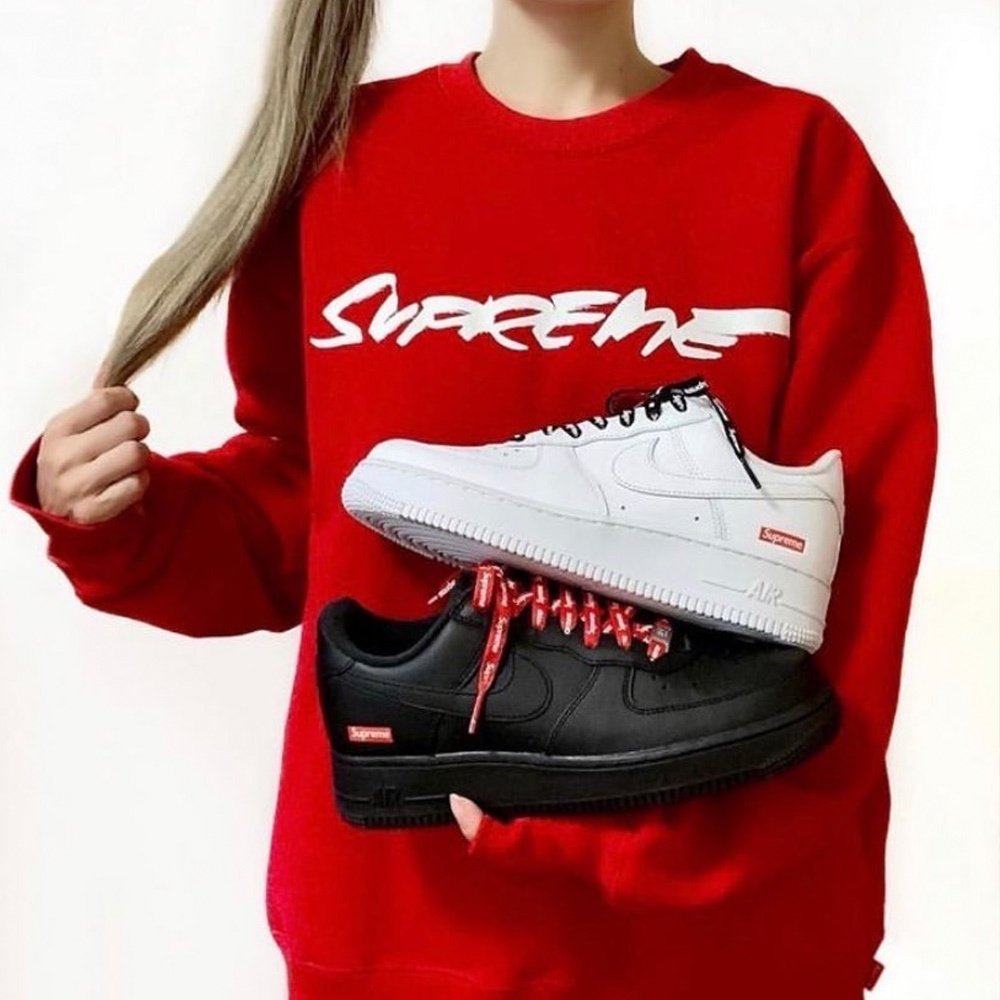 Supreme x Nike Air Force 1 黑色 CU9225-001