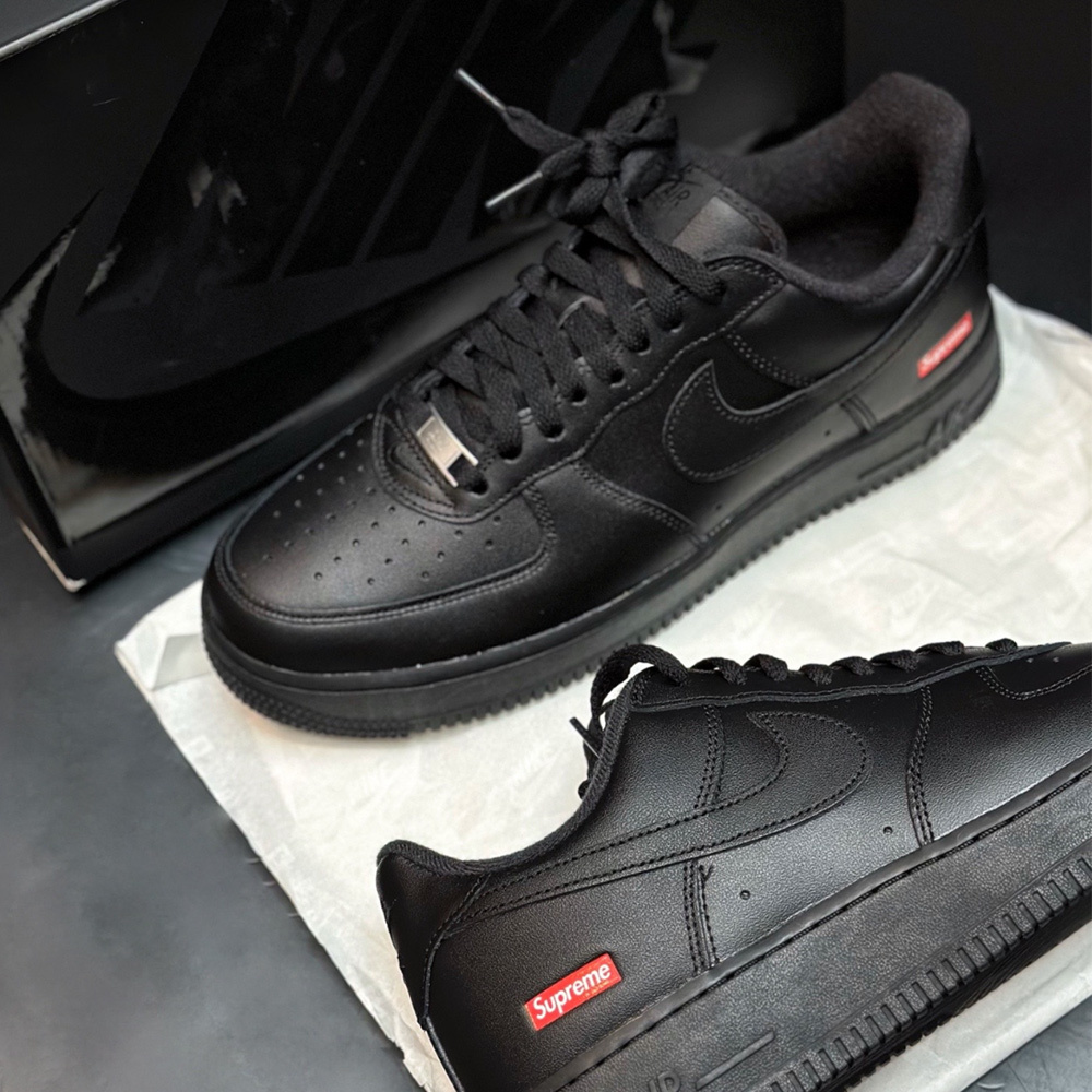 Supreme x Nike Air Force 1 黑色CU9225-001