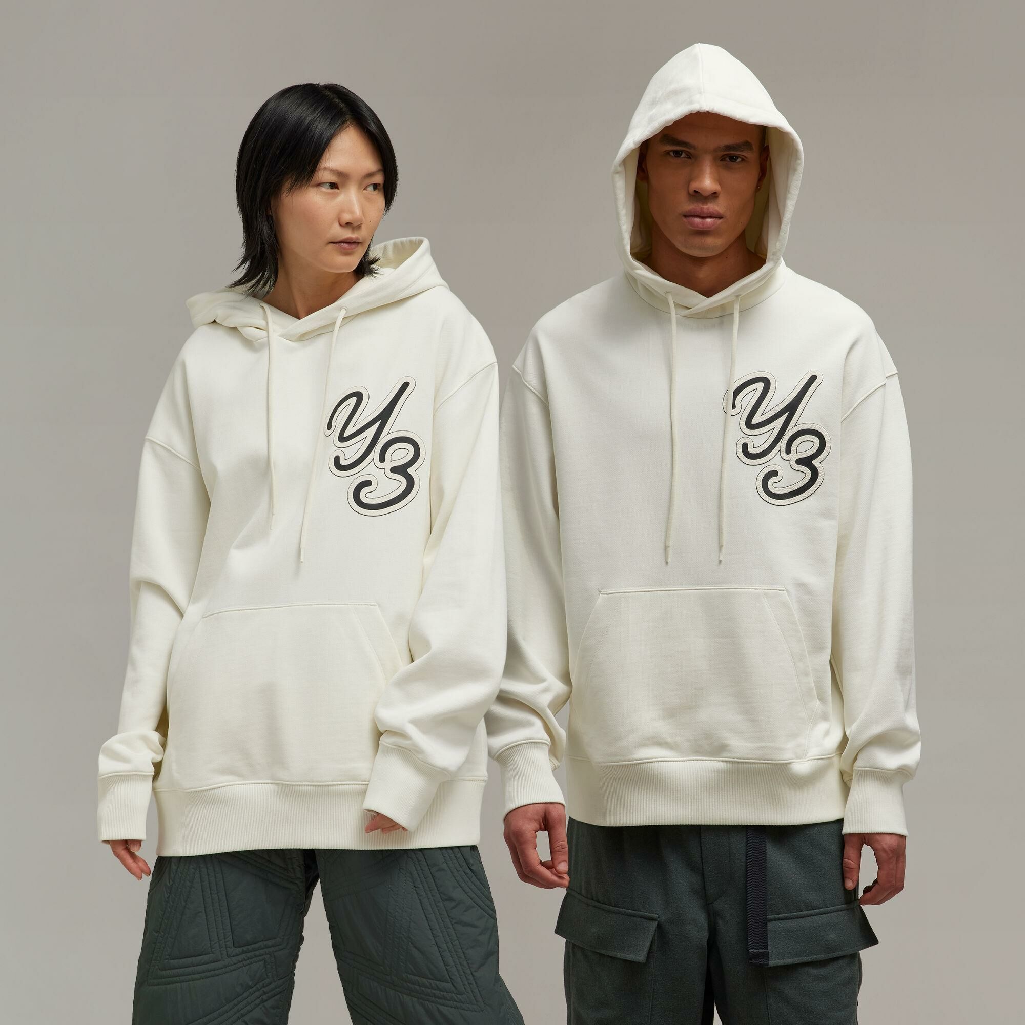 【 Y-3 GFX HOODIE 草體LOGO帽TEE - 白 】
