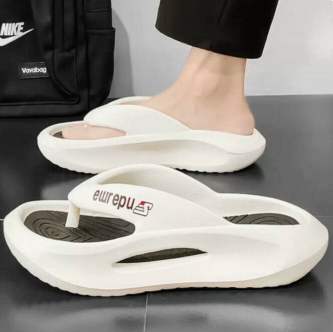 Casual slippers on the sand