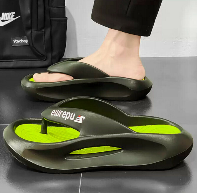 Casual slippers on the sand