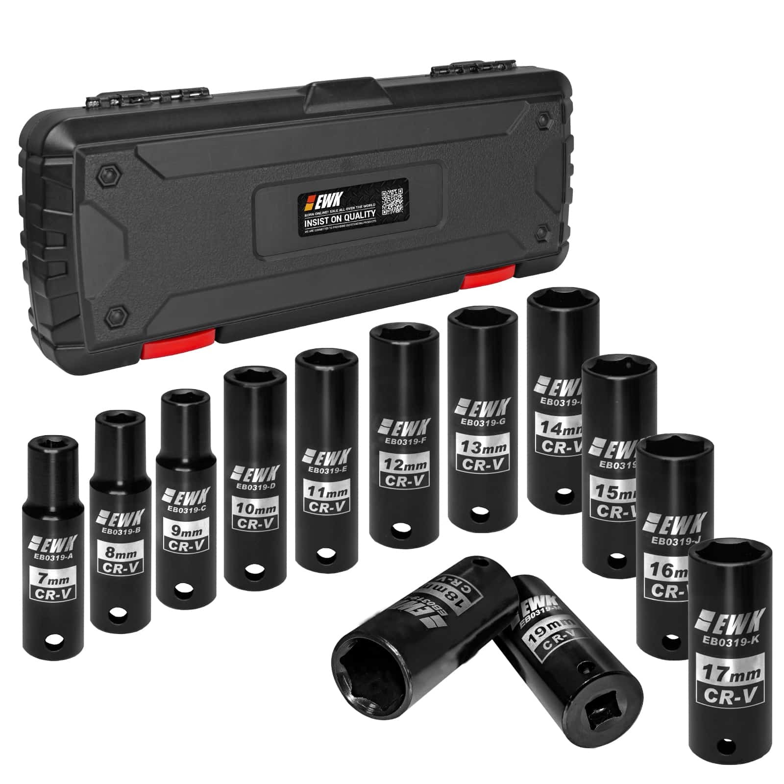 13 Pcs 3/8" Drive Deep Well Metric Socket Set｜EWK