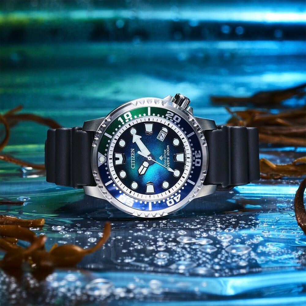 【CITIZEN 星辰】千彩之海限定款  PROMASTER 光動能 防水200米 潛水錶 BN0166-01L 44mm 現代鐘錶