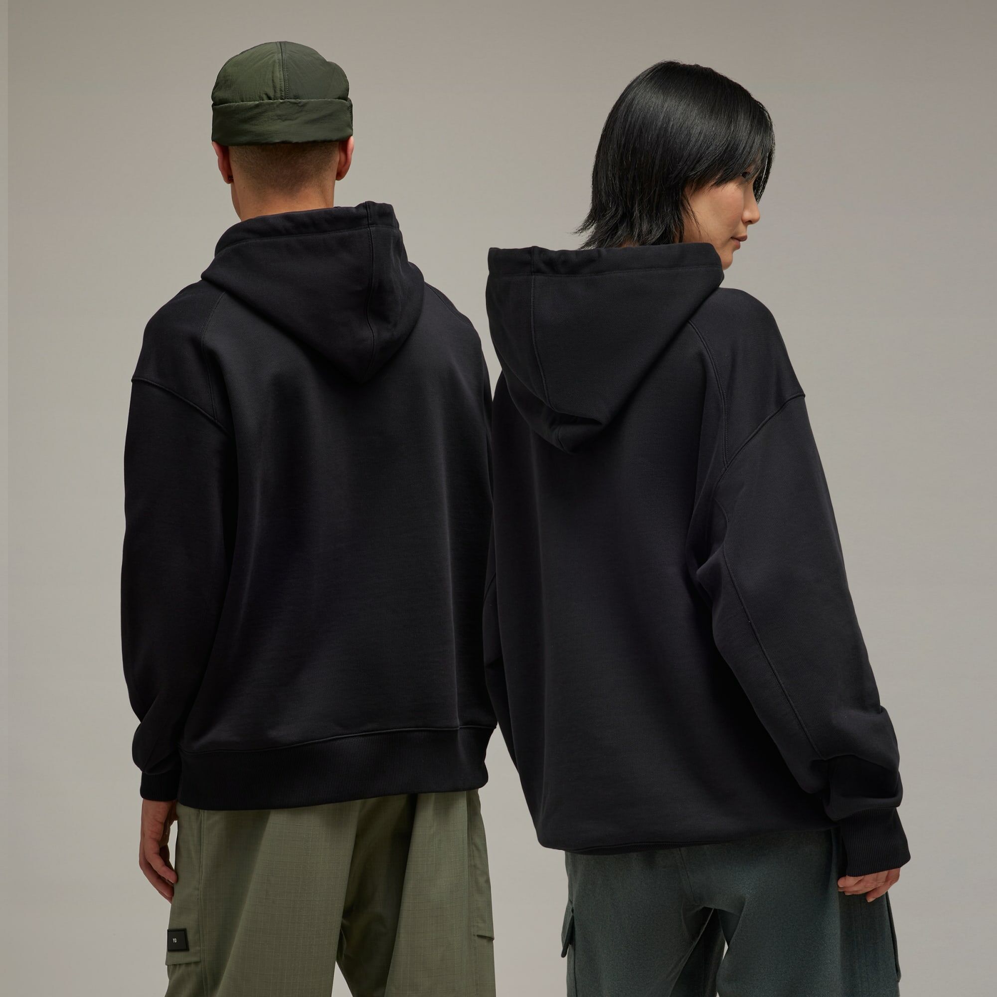 【 Y-3 GFX HOODIE 草體LOGO帽TEE - 黑 】