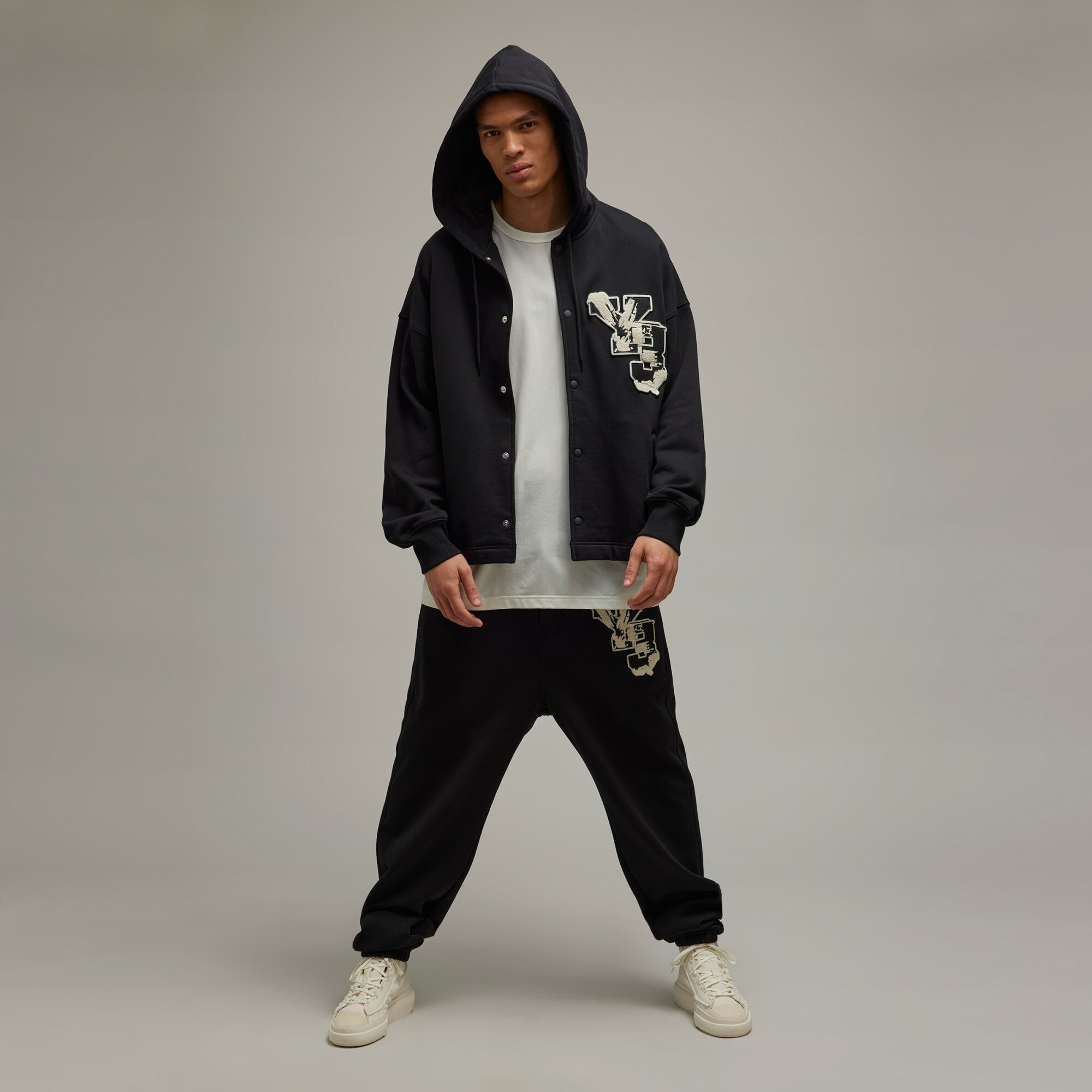 Y-3 GFX FT HOODIE 大LOGO連帽外- 黑】