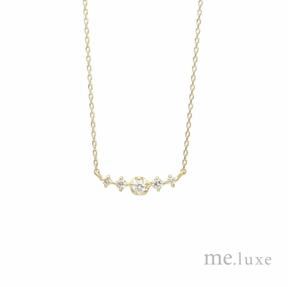 【me.luxe】K10爪鑲鑽石10分項鍊