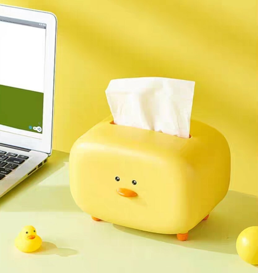可愛蛋黃鴨紙巾盒