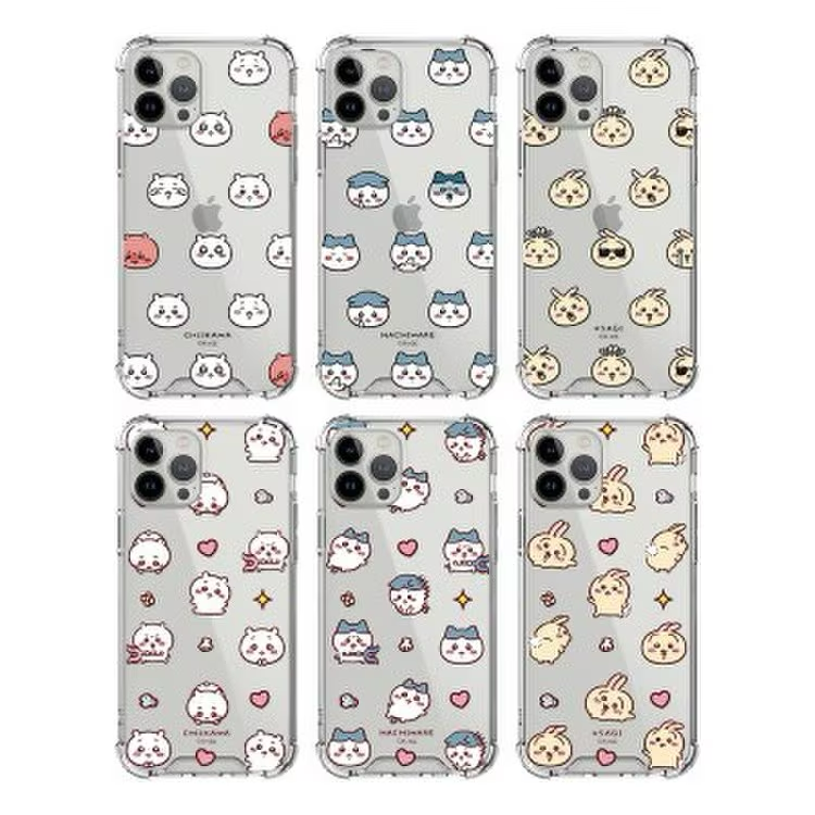 預訂｜韓國限定 Chiikawa Pattern Bumper Jelly Hard Case 透明手機殼 iPhone / Samsung
