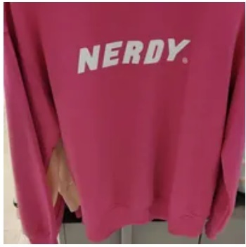 [S] NERDY BIG LOGO SWEAT SHIRT (NERDY ORIGIN FIT),HOT PINK, PNES23KC032804 (SN328)
