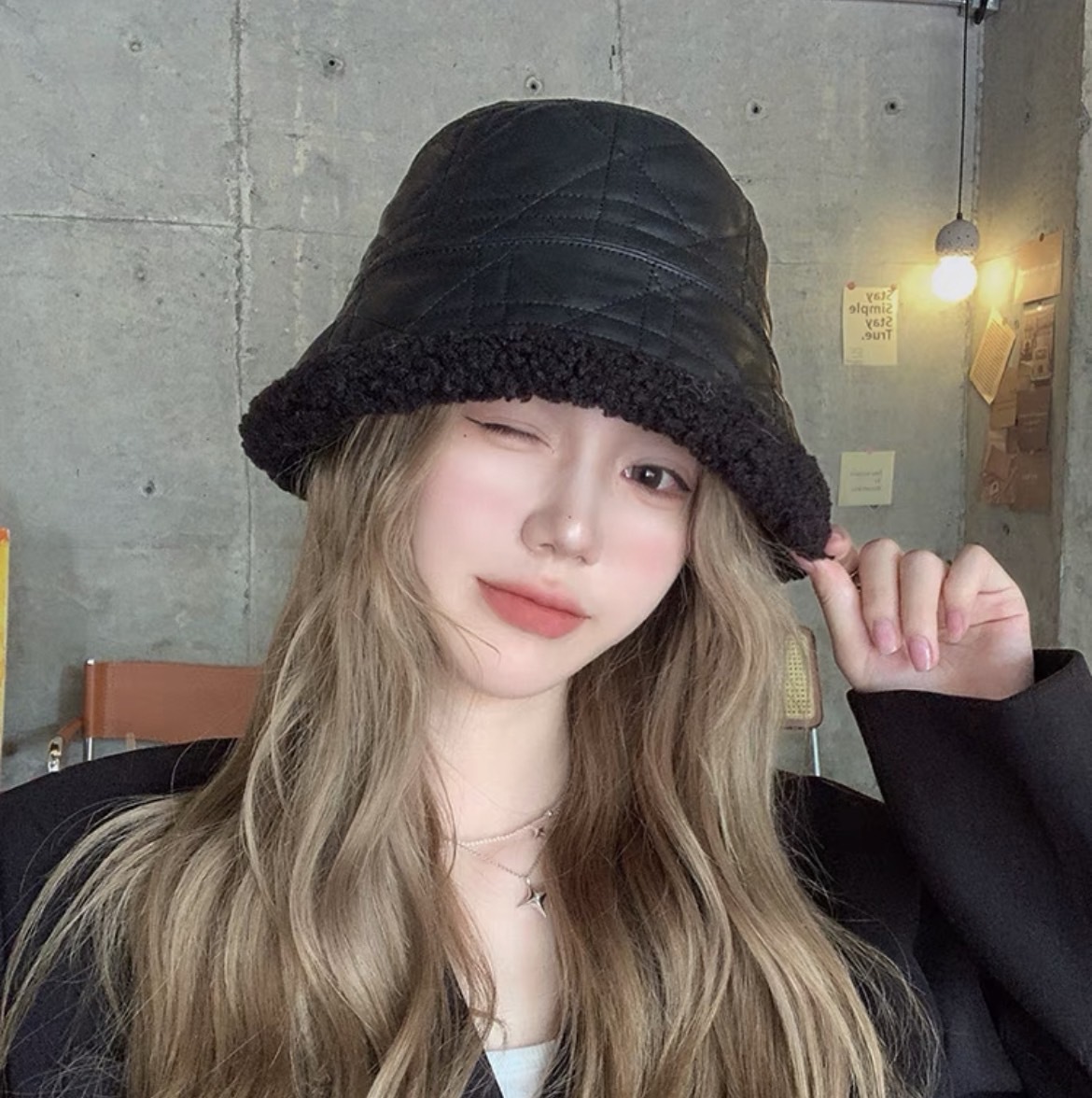 菱格皮漁夫帽/兩款