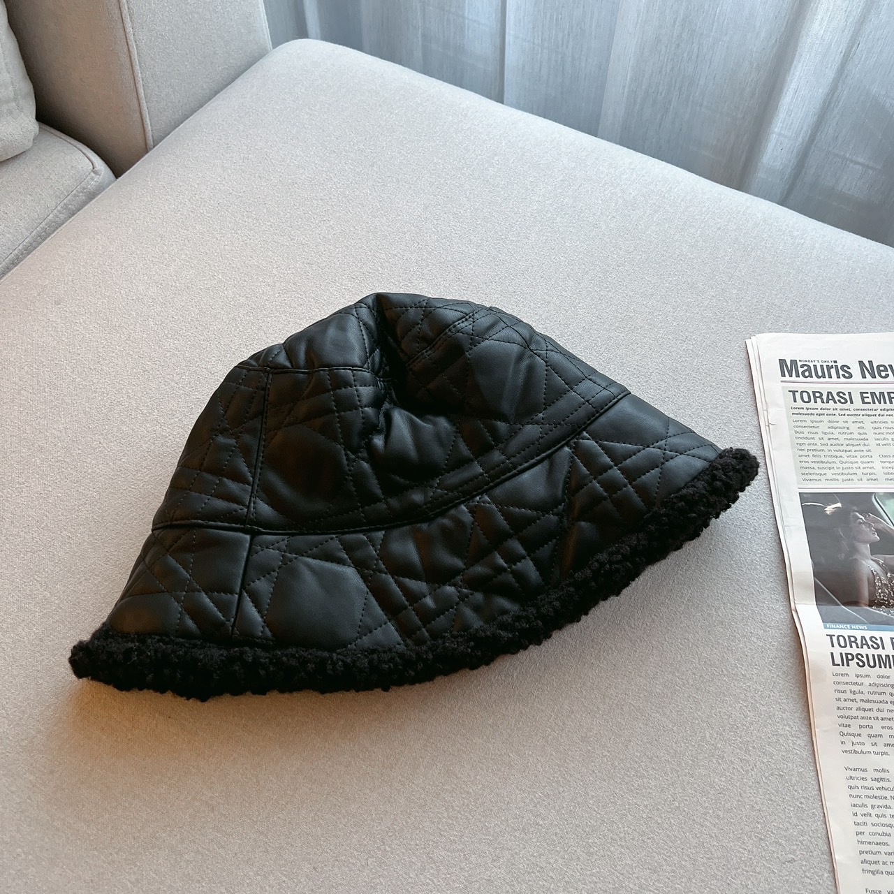 菱格皮漁夫帽/兩款