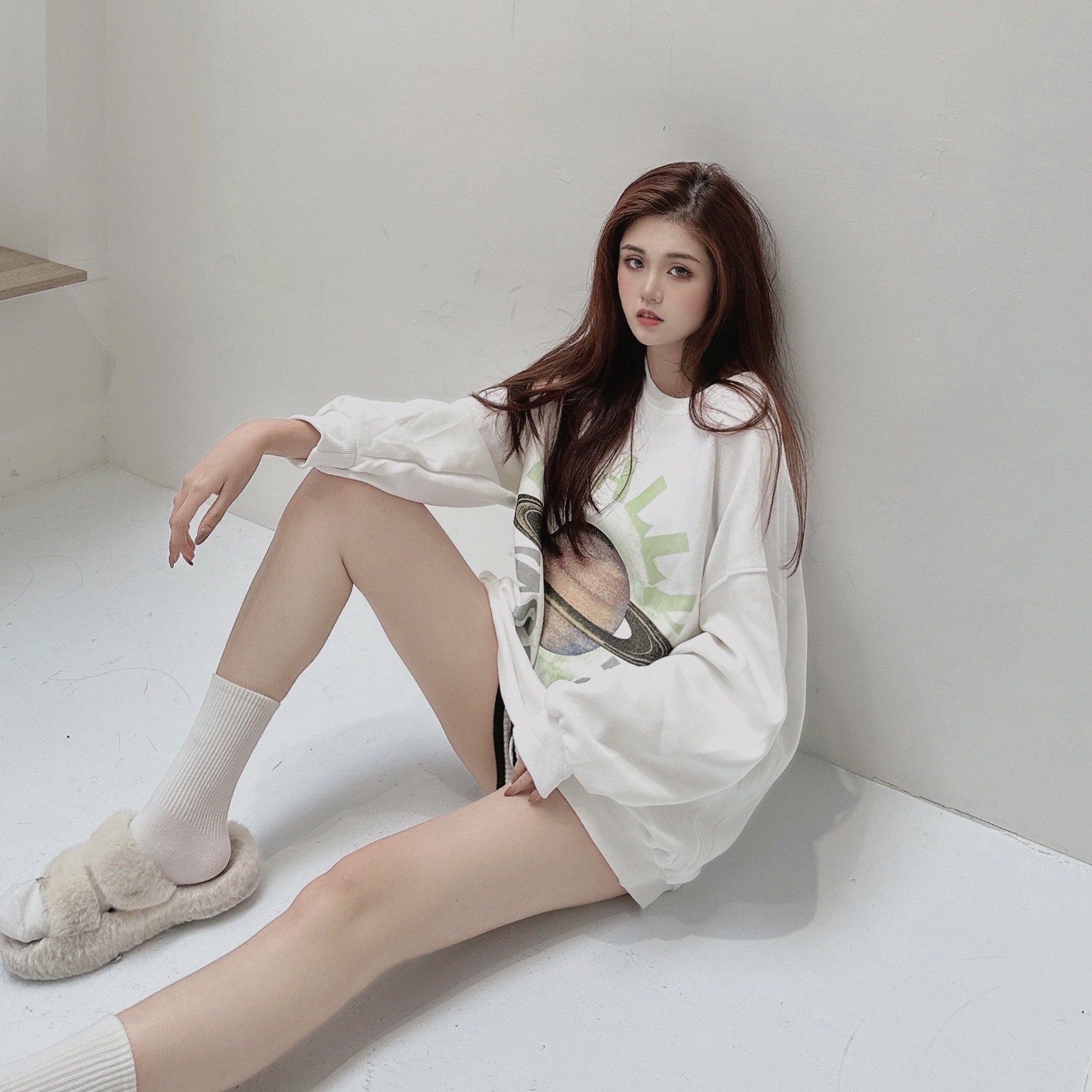 星球字母寬鬆大學T/三色