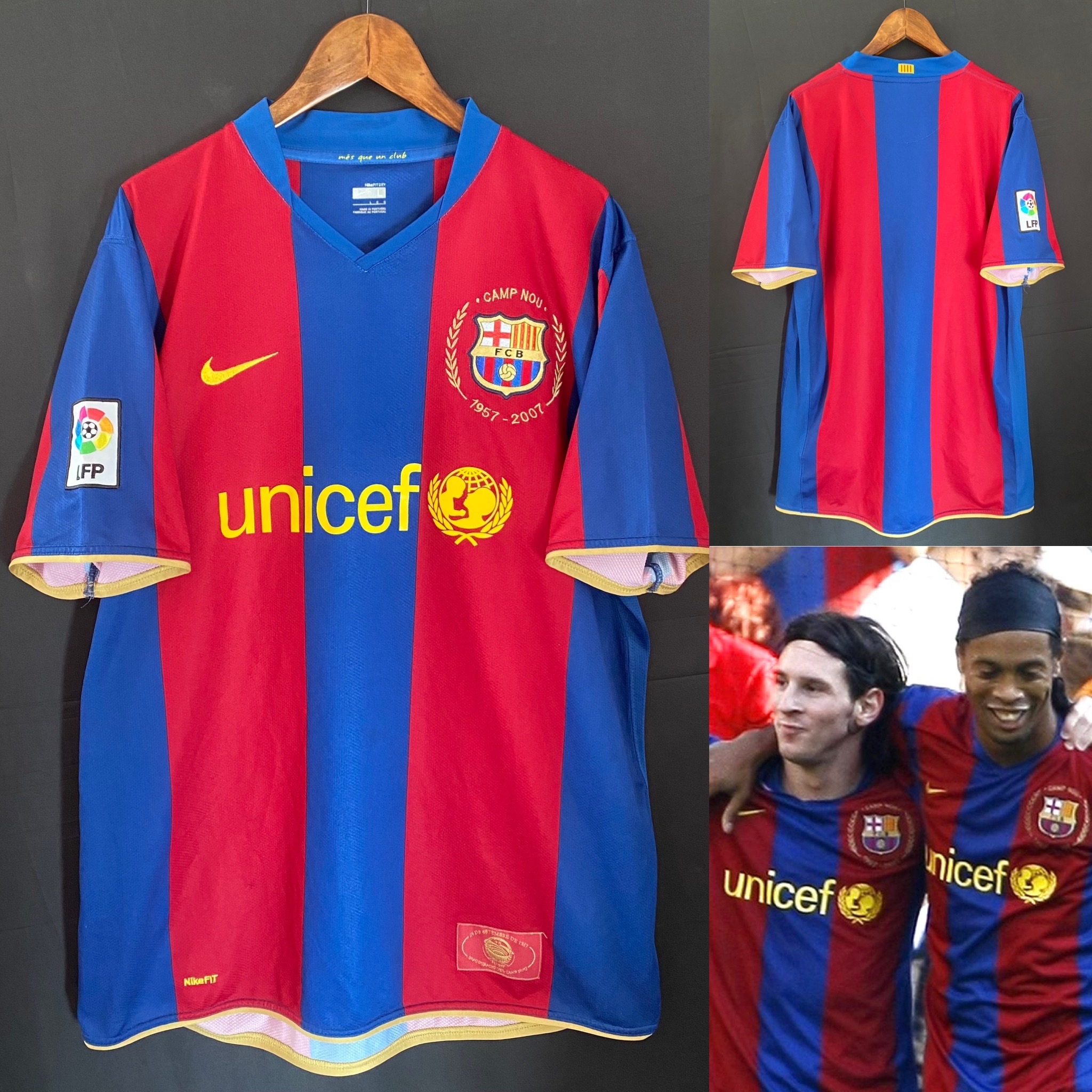 FC Barcelona 2007-2008 Nike Camp Nou 50th Home Shirt