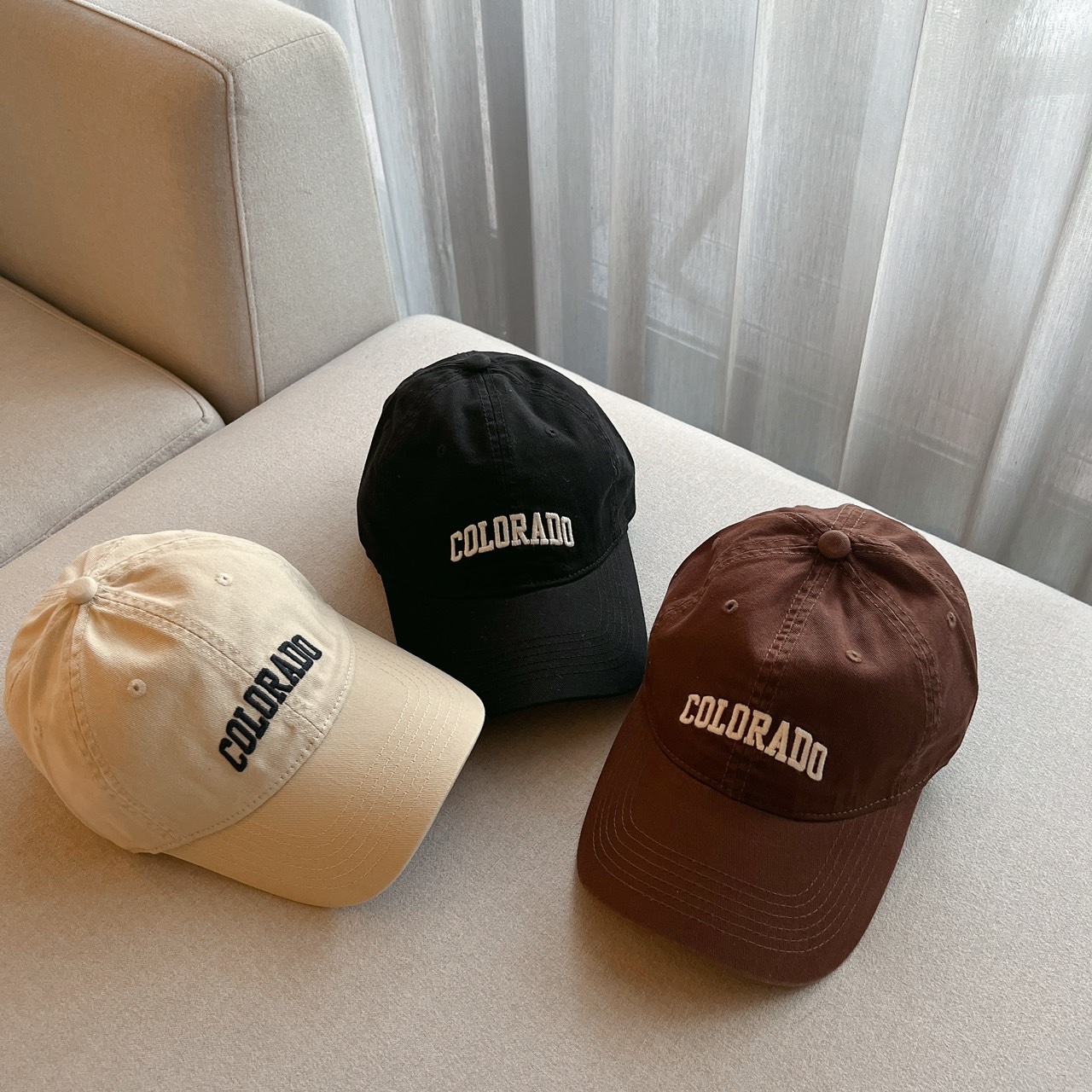 COLORADO字母刺繡老帽/三色