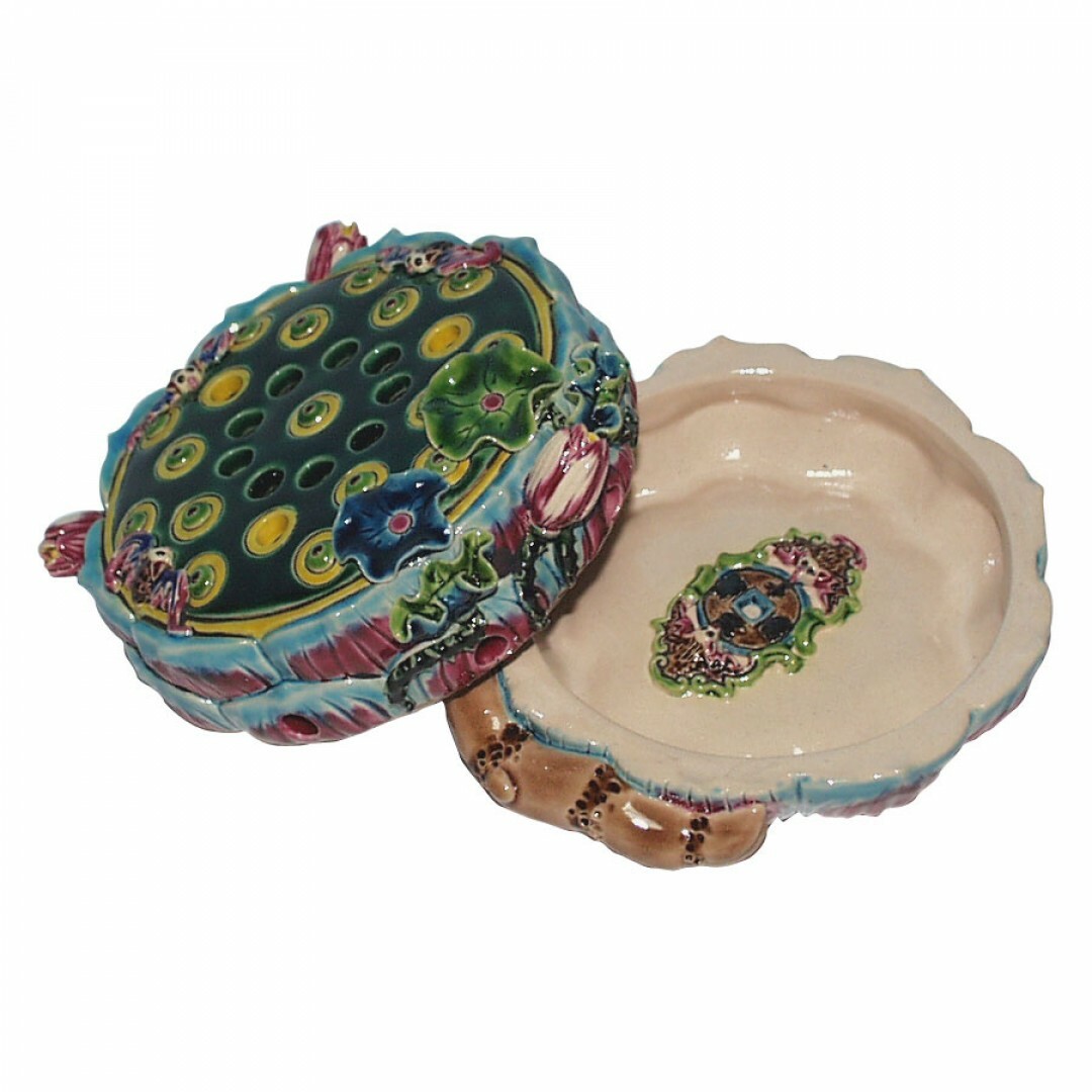 台灣國寶交趾陶｜連發 蓮花香爐