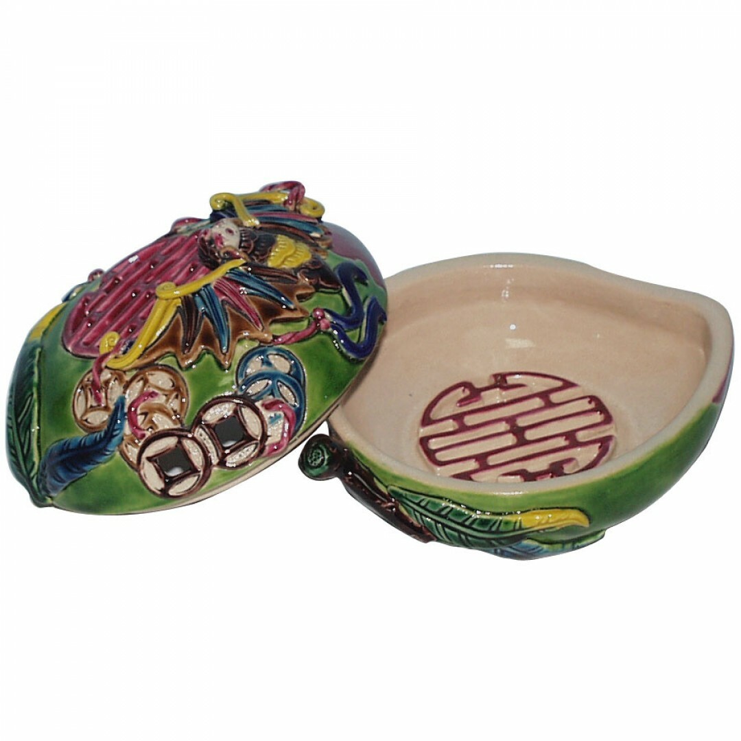 台灣國寶交趾陶｜福壽雙全香爐