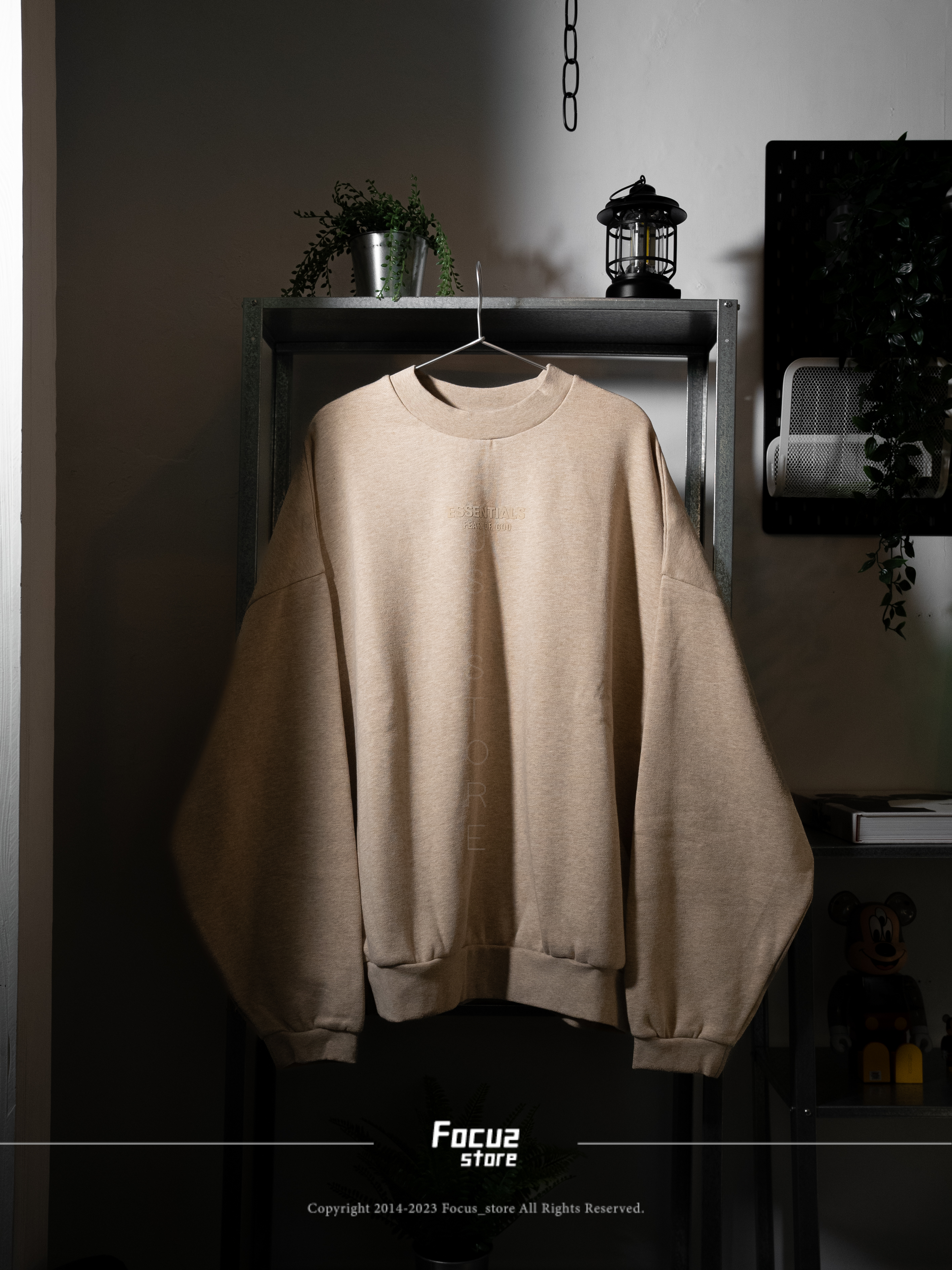 【Focus Store】現貨秒發 Essentials FW23 Crewneck Sweater "Gold Heather" 暮云金 192BT232043F