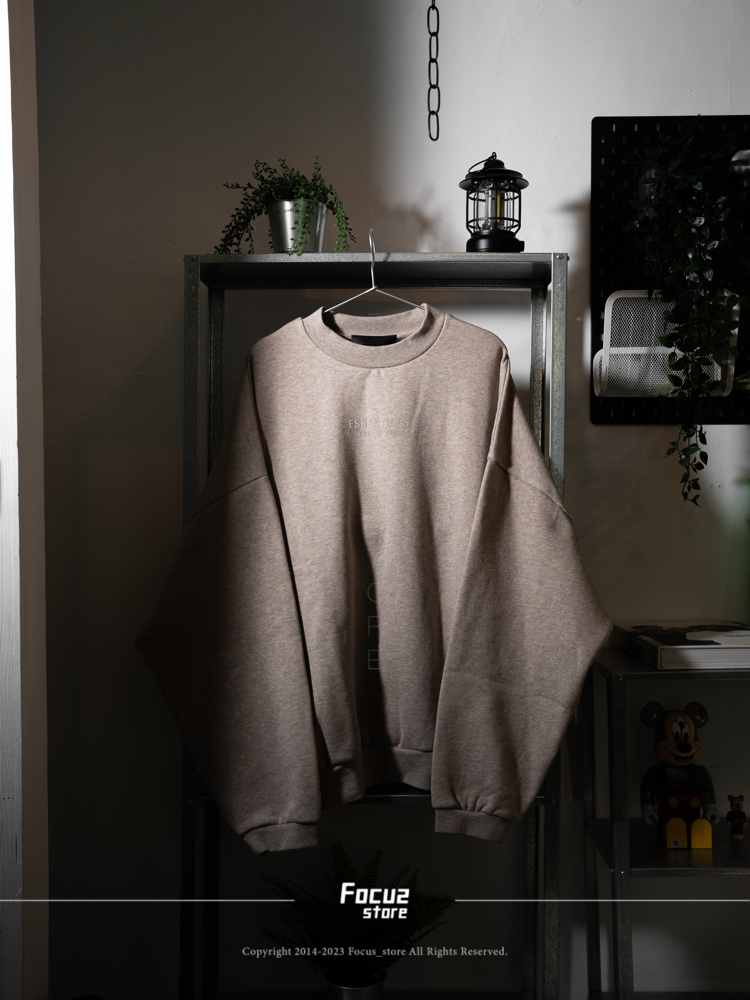 【Focus Store】現貨秒發 Essentials FW23 Crewneck Sweater "Core Heather" 花麥灰 192BT232044F