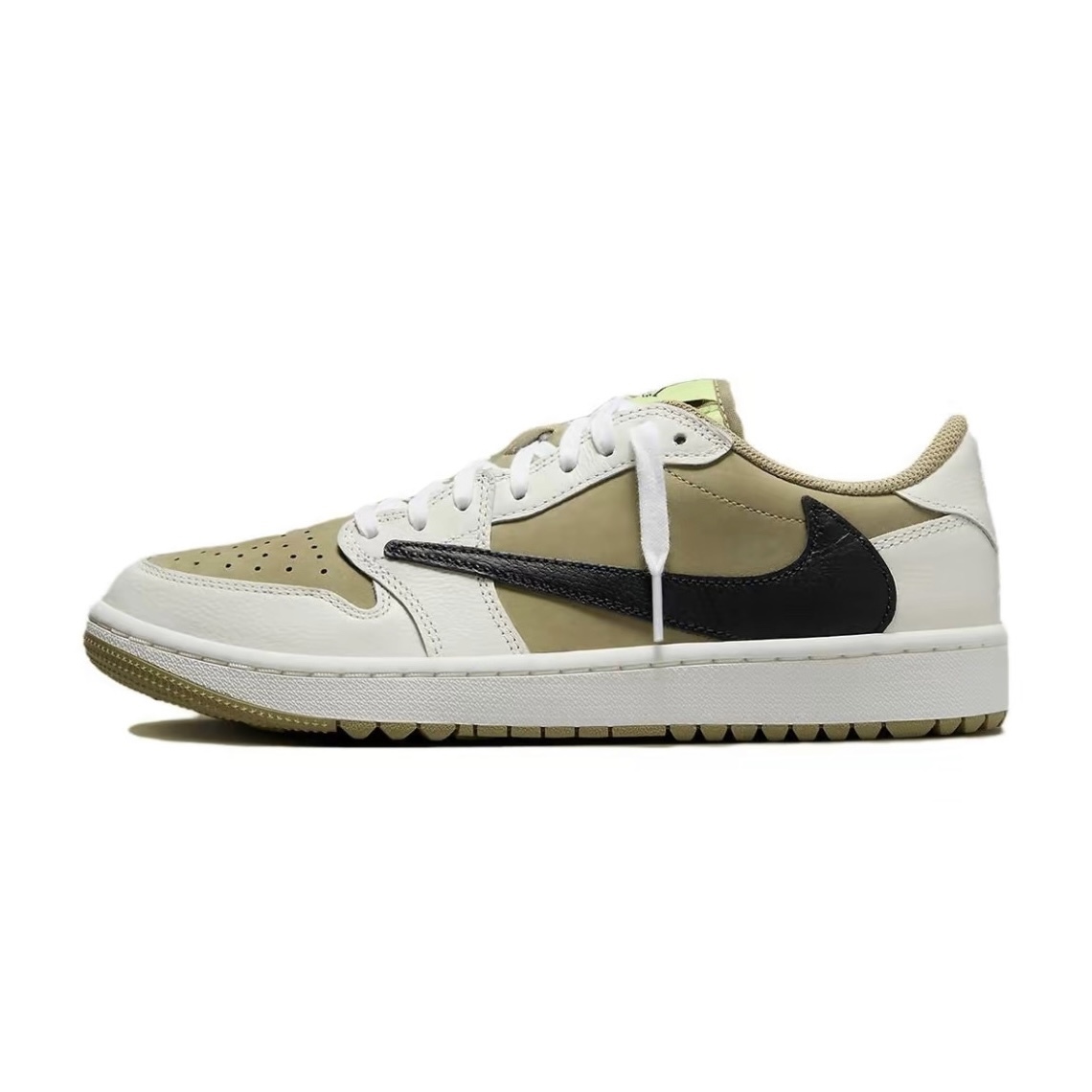 TRAVIS SCOTT x AIR JORDAN 1 LOW GOLF 白棕綠高爾夫/ FZ3124-2