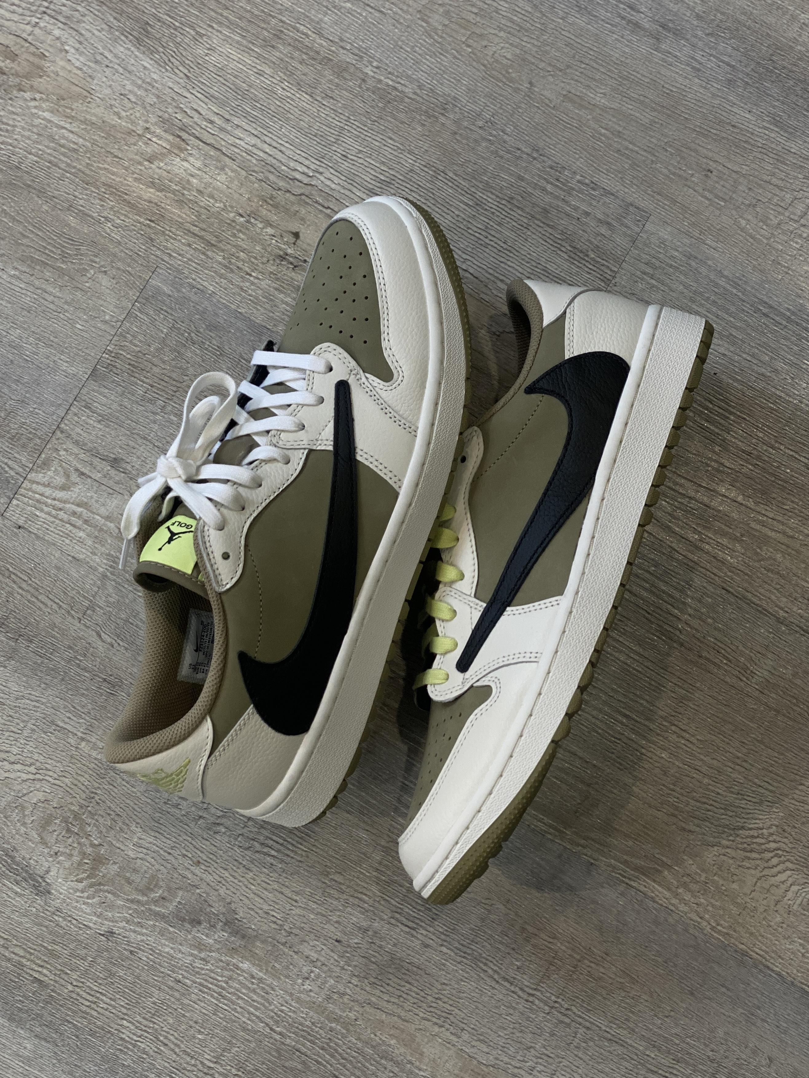 TRAVIS SCOTT x AIR JORDAN 1 LOW GOLF 白棕綠高爾夫/ FZ3124-2