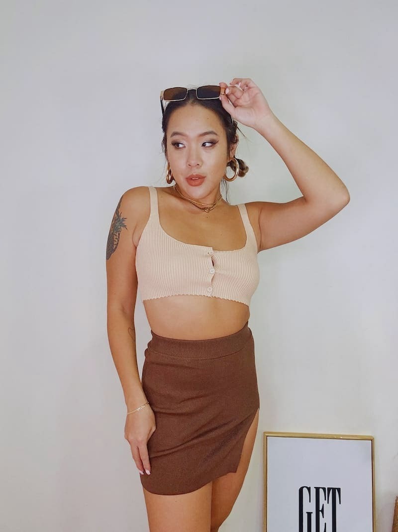 針織排釦小背心(3色)