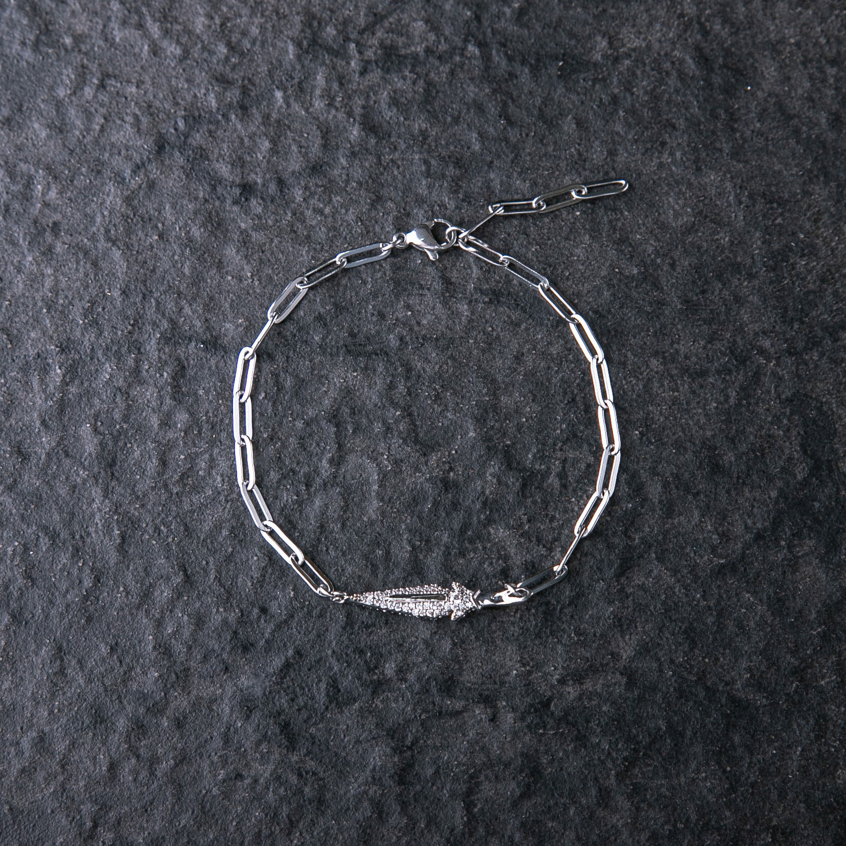 滿鑲匕首方鍊手鍊