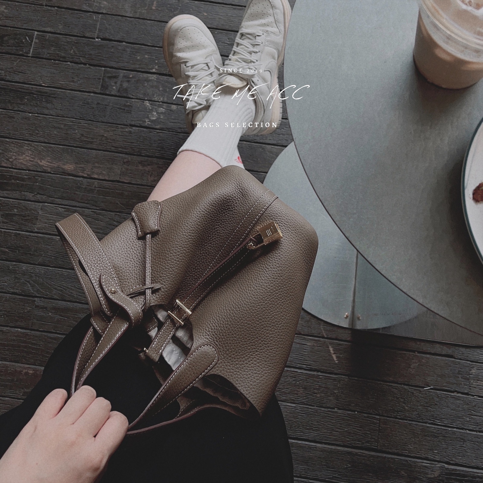 闆娘訂製款｜可以背的牛皮菜籃包