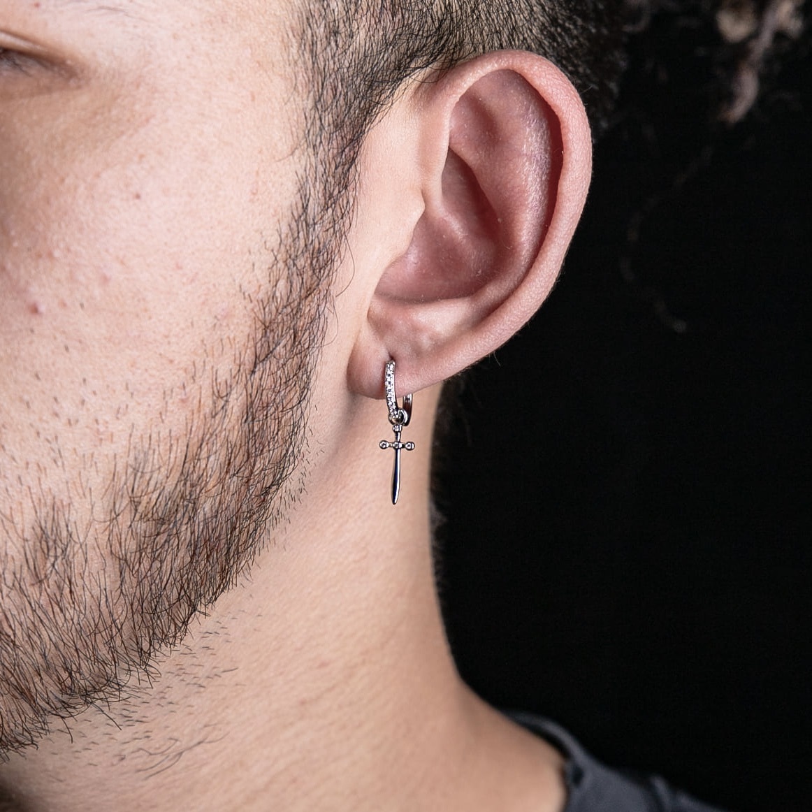 審判之劍掛墜式耳環