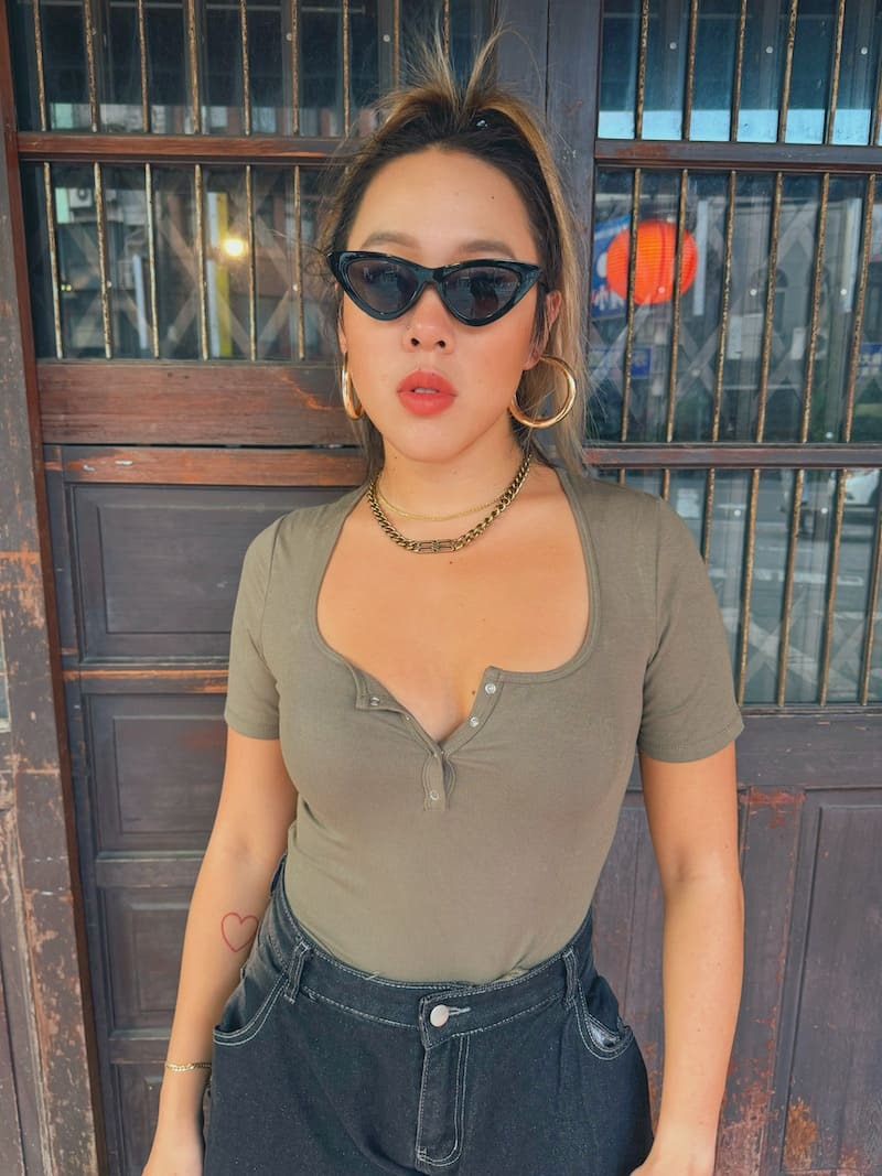 美式方領軍綠上衣