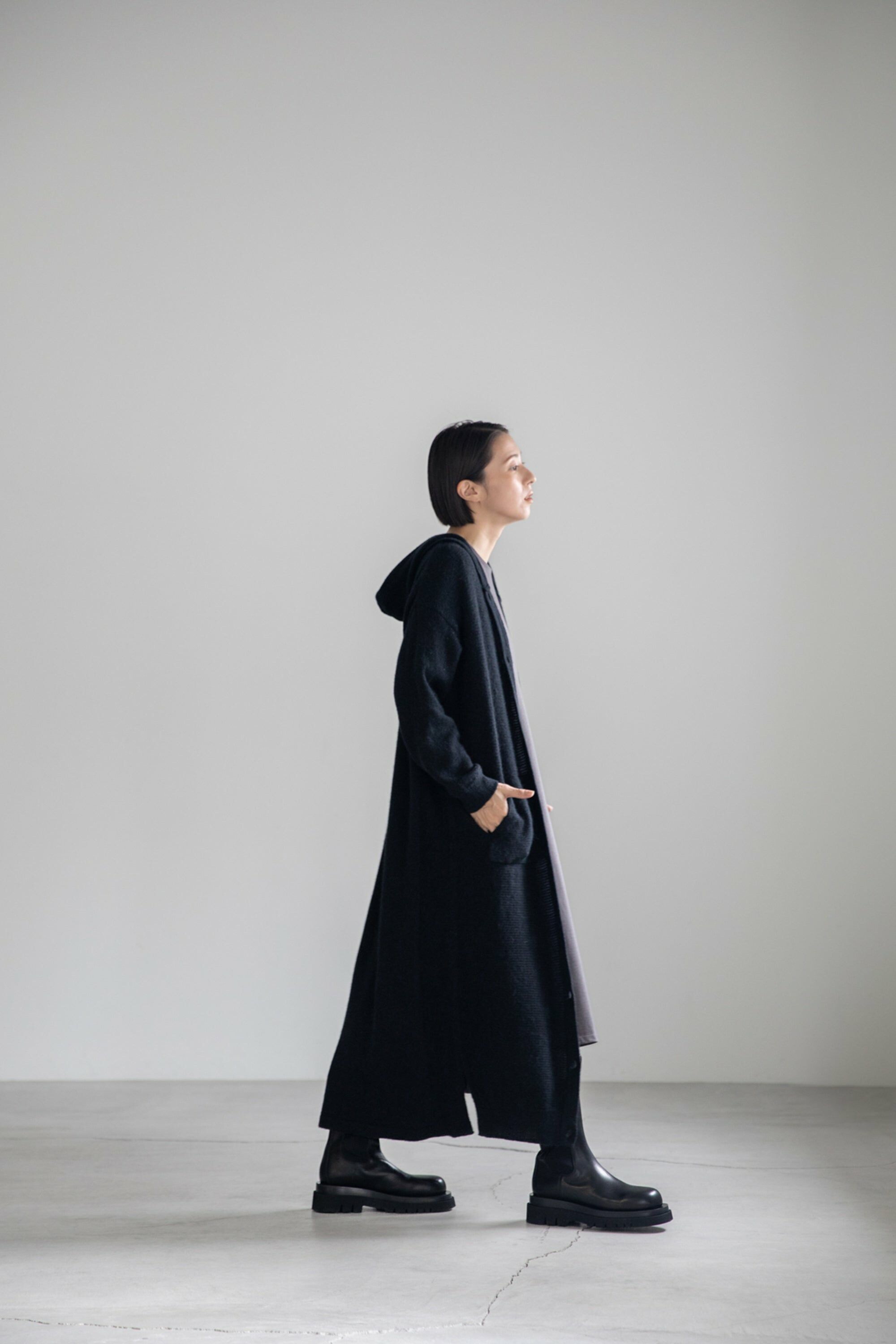 C.T.plage 秘魯毛線環狀連帽長款開襟針織衫