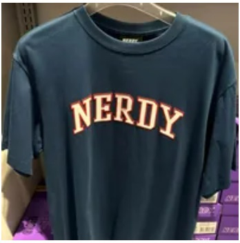 [S] NERDY ARCH LOGO S/S T-SHIRT,NAVY, PNEU23KG121605 (SN335)
