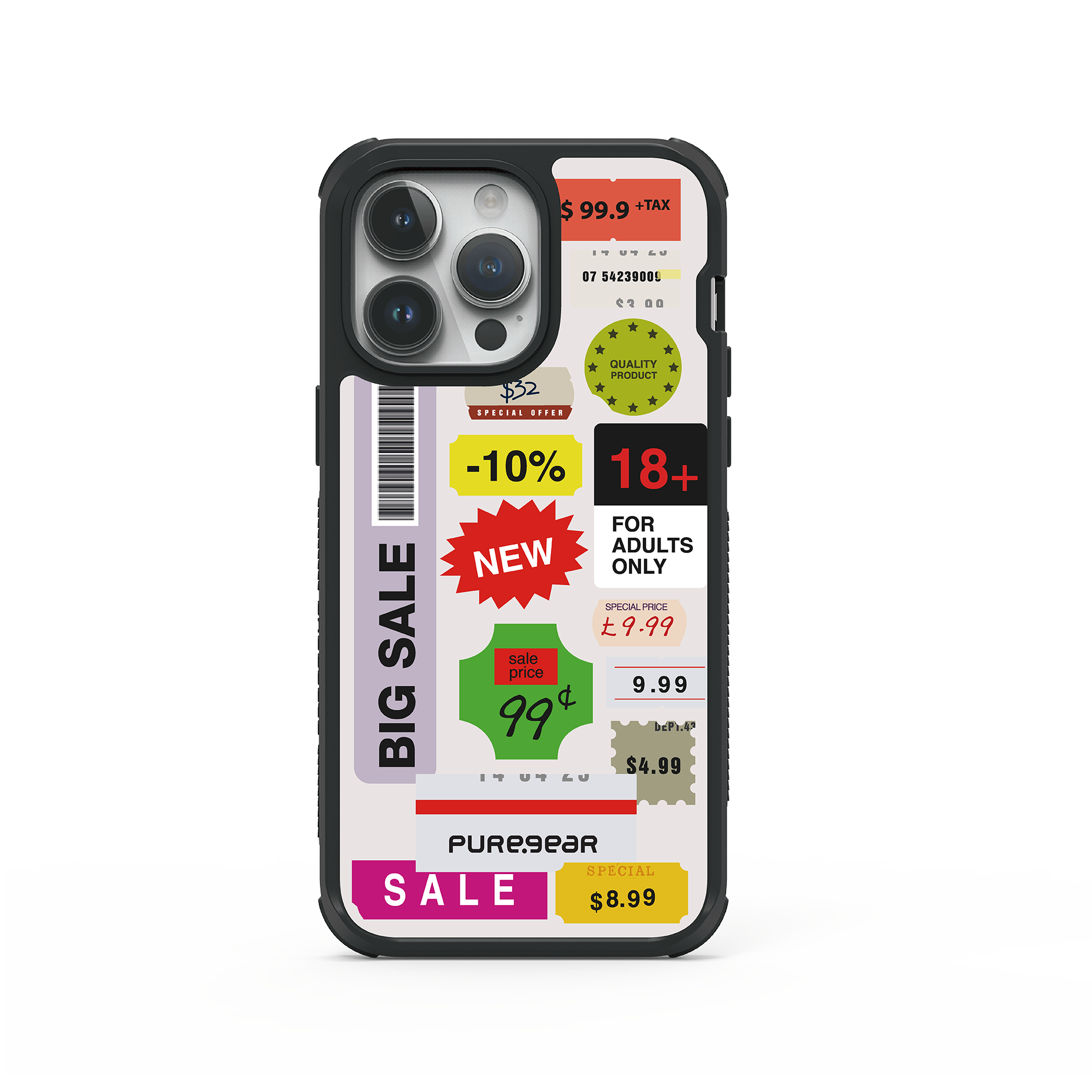 iPhone 15 輕坦克防摔手機殼 / 標價貼 (拼貼風格)