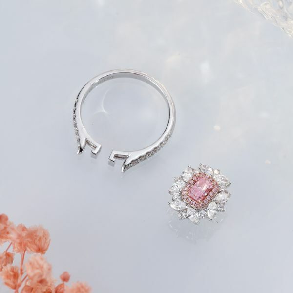 GIA雷迪恩粉鑽戒指