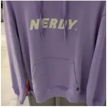[S] NERDY BIG LOGO PULLOVER HOODIE,LIGHT PURPLE, PNES23KE033604 (SN342)
