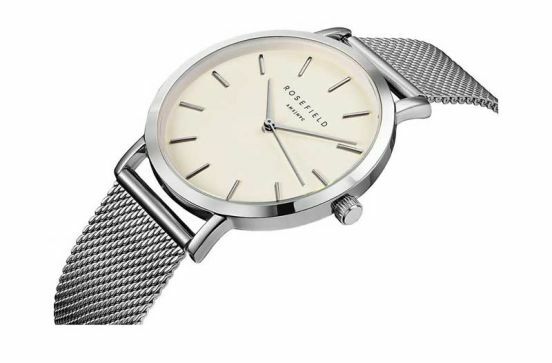 萬年鐘錶 -  【ROSEFIELD】  阿姆斯特丹設計師品牌  簡約經典素面不鏽鋼米蘭錶帶女錶  TWS-T52  錶徑33MM