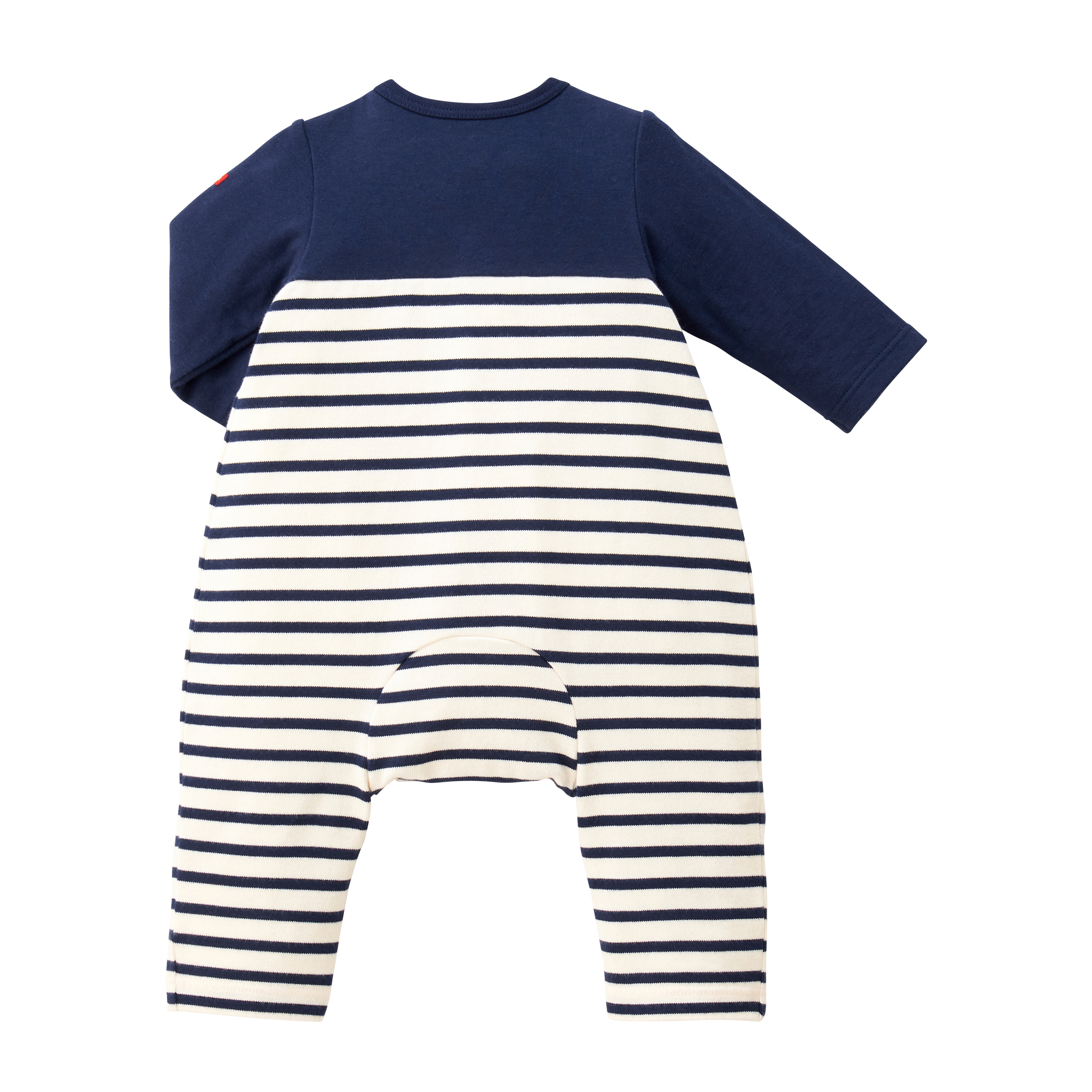 MH條紋嬰兒連體服