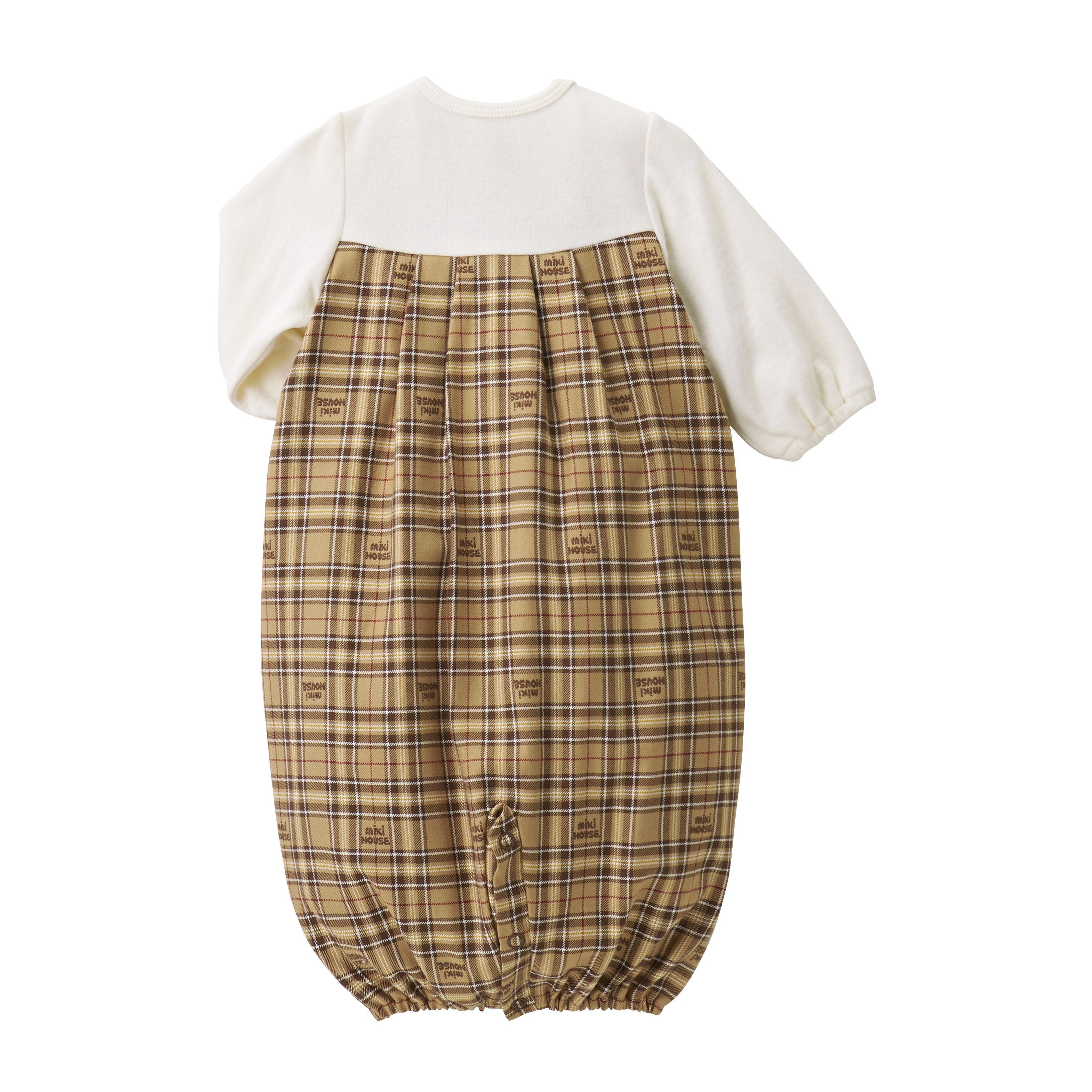 MH格紋兩用嬰兒睡袍